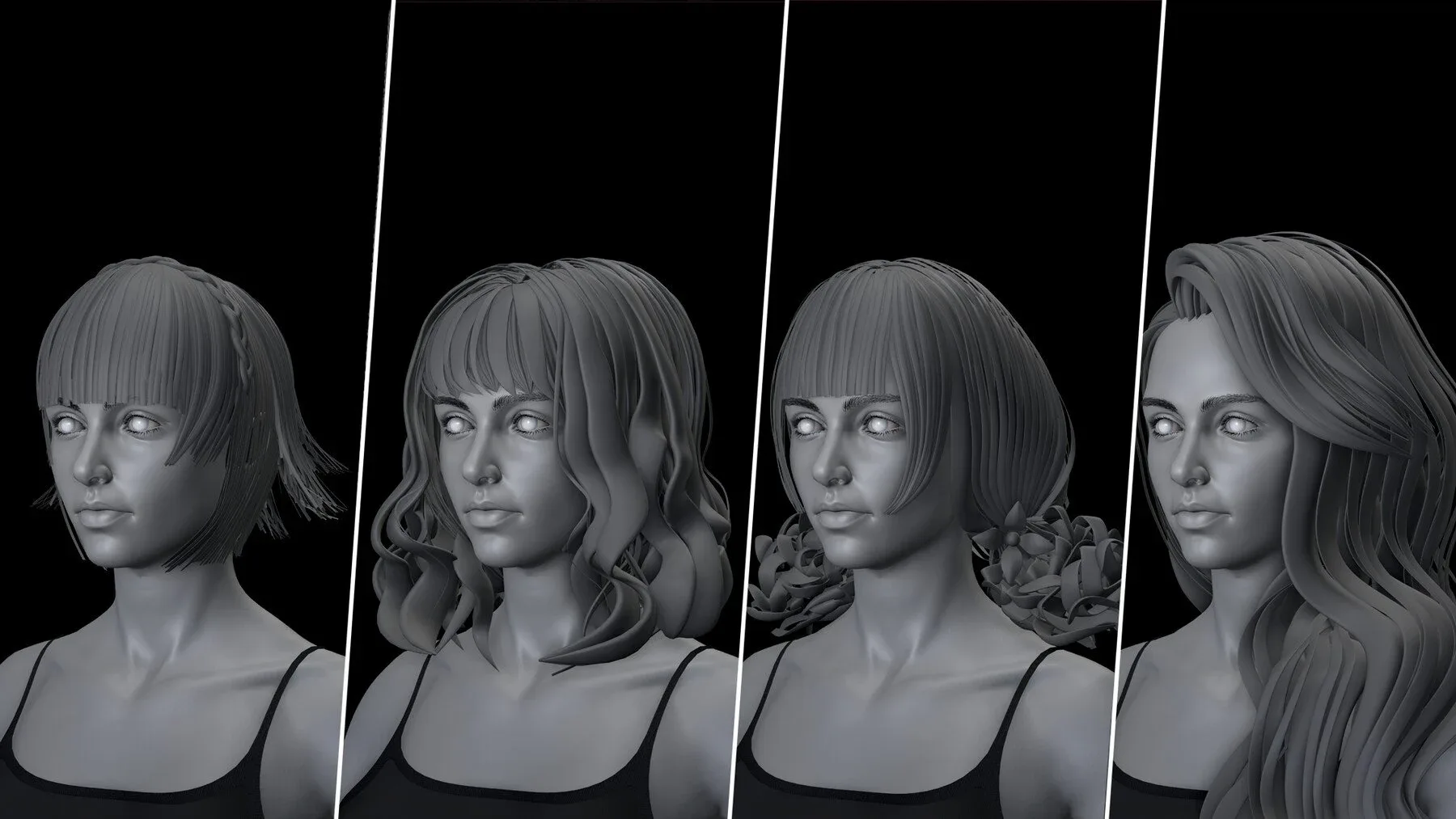 Female Hair IMM Brushes ( 40 Female Hairstyles)