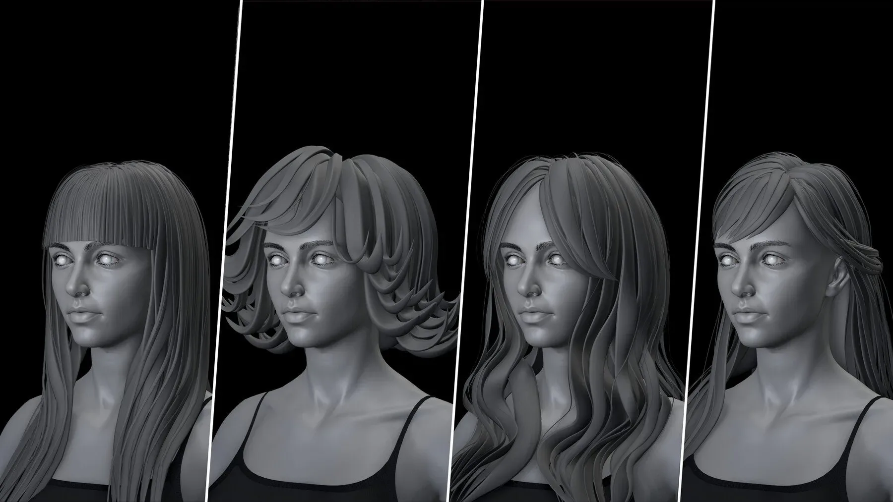 Female Hair IMM Brushes ( 40 Female Hairstyles)