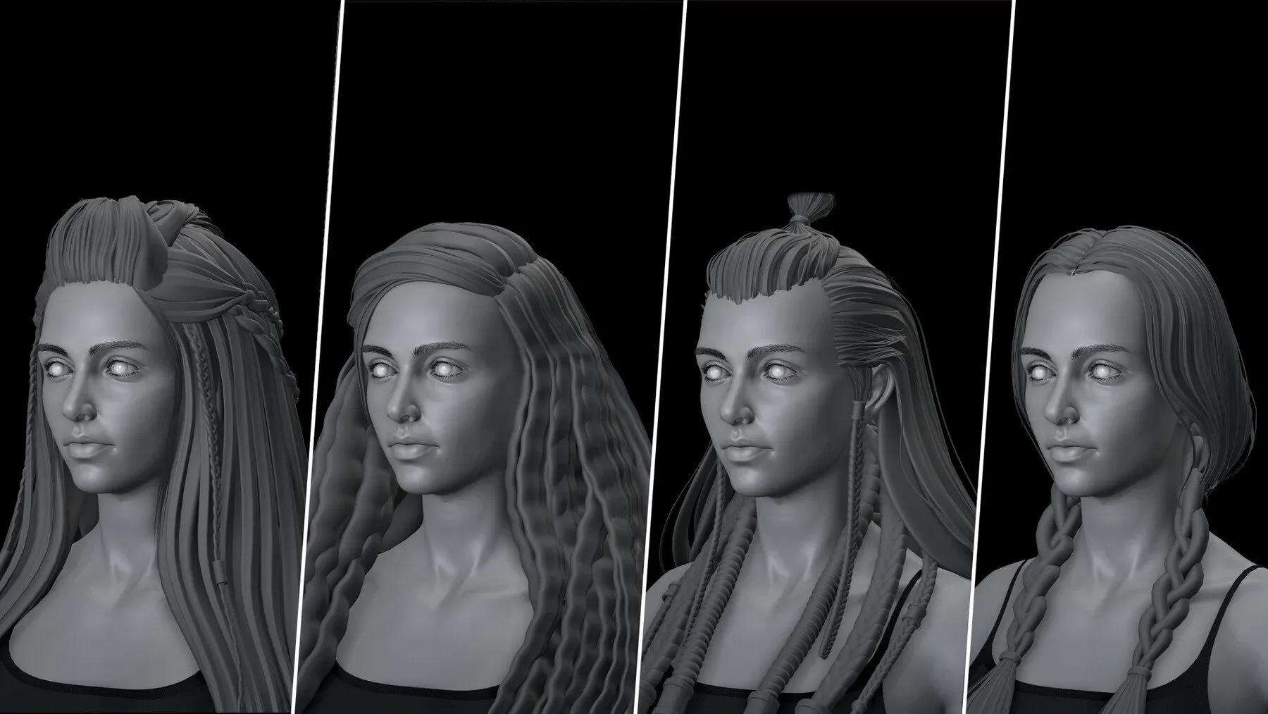 Female Hair IMM Brushes ( 40 Female Hairstyles)