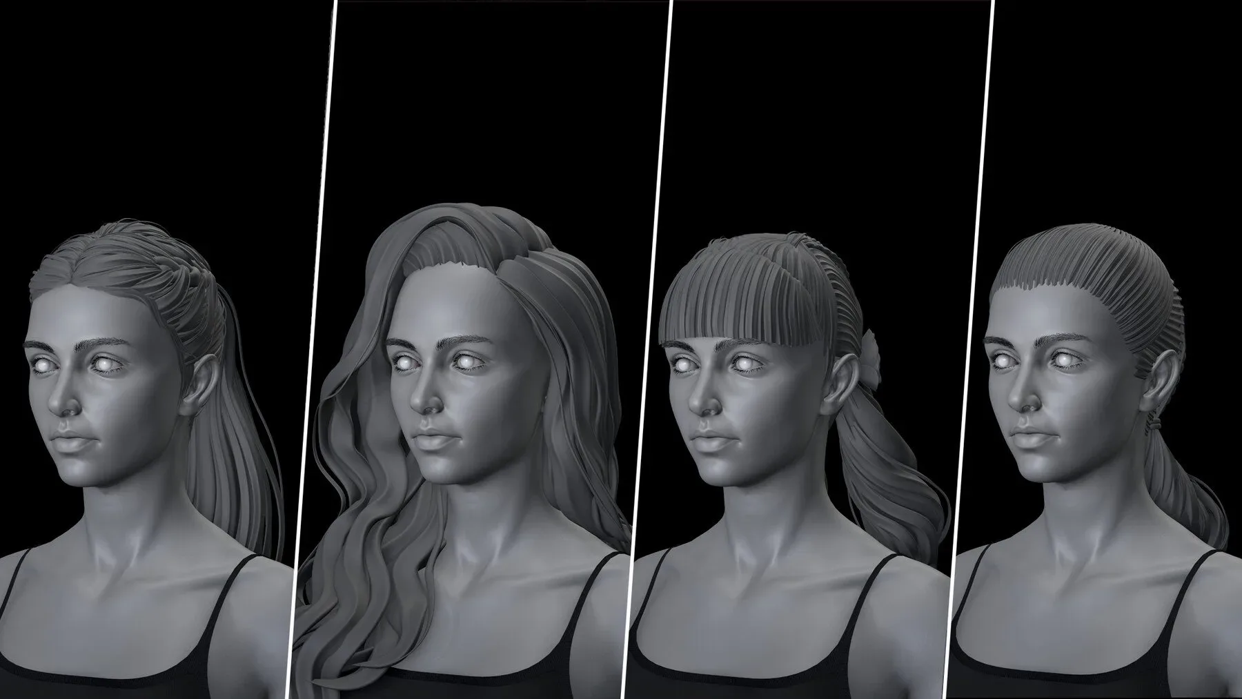 Female Hair IMM Brushes ( 40 Female Hairstyles)