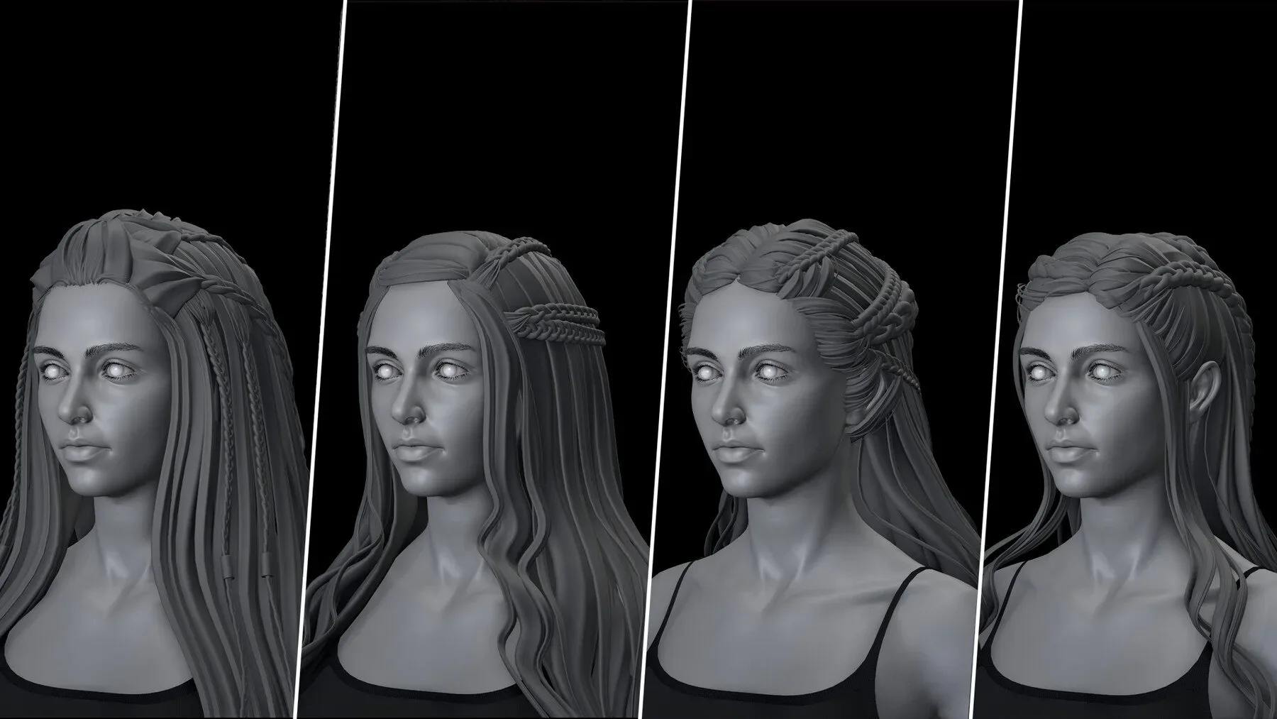 Female Hair IMM Brushes ( 40 Female Hairstyles)