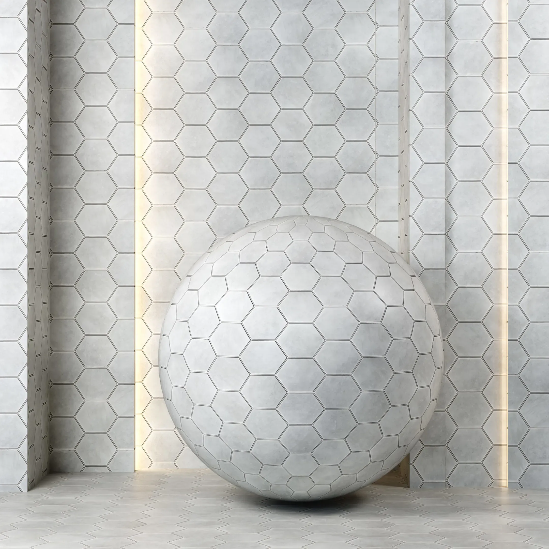 (4k)(6color) Sasha Hex Matte Porcelain Hexagon Tile-(Seamless,pbr)