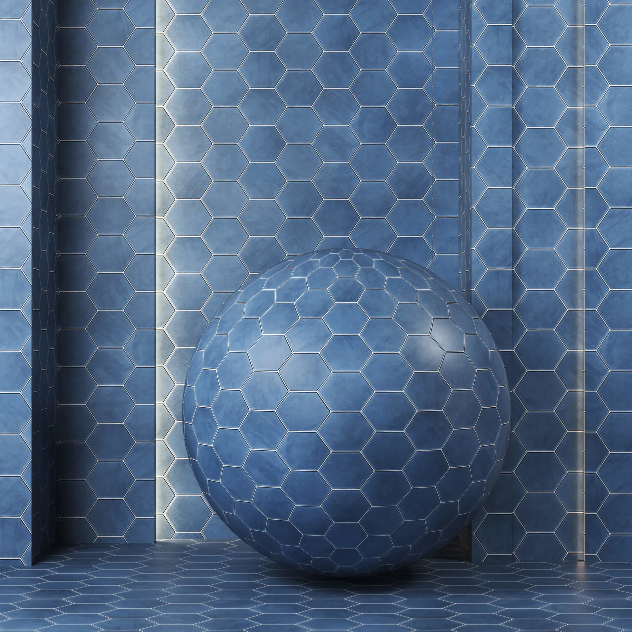 (4k)(6color) Sasha Hex Matte Porcelain Hexagon Tile-(Seamless,pbr)