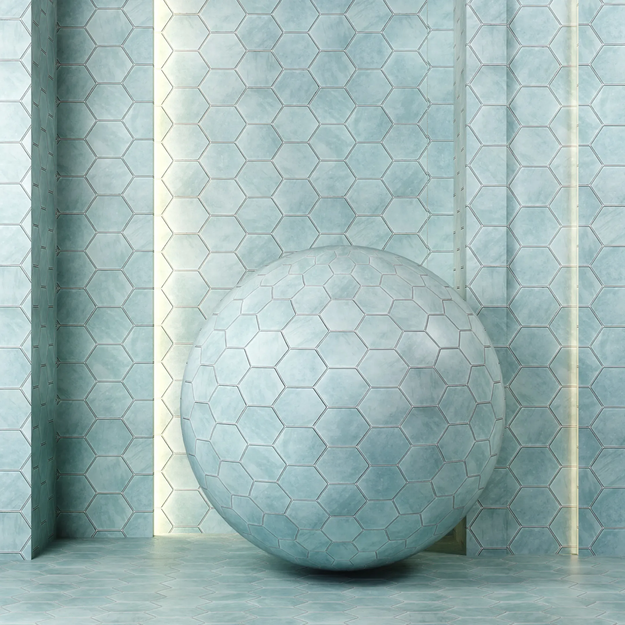 (4k)(6color) Sasha Hex Matte Porcelain Hexagon Tile-(Seamless,pbr)