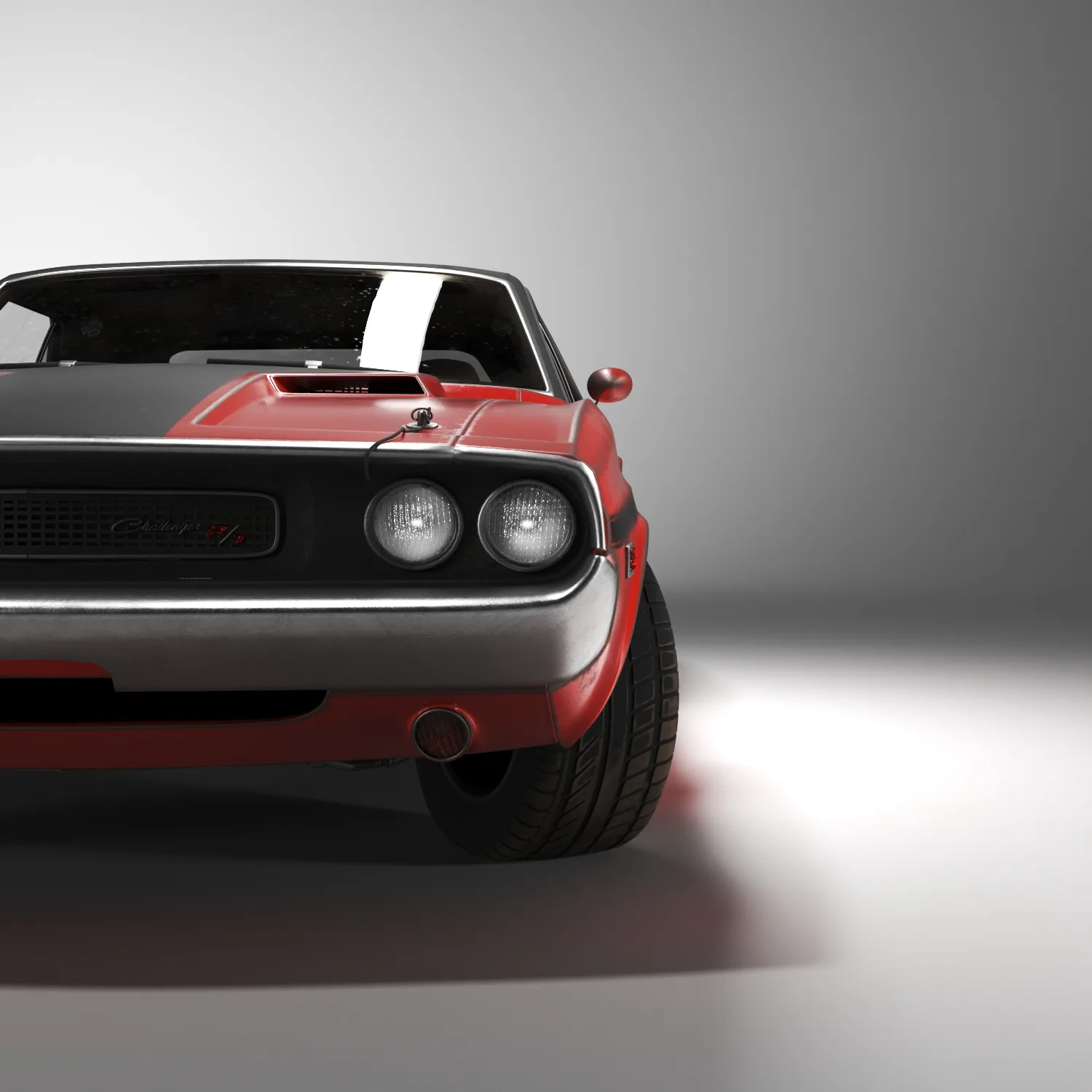 100 3d object model- Dodge Challenger RT 1970