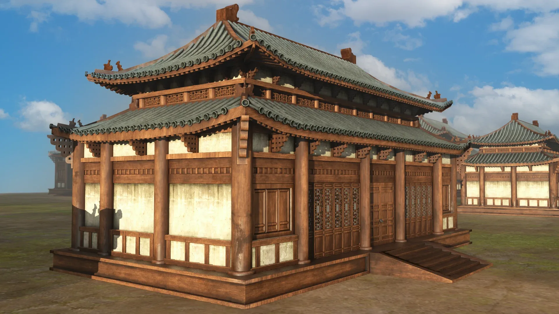 Asian Japanese Realistic Exterior Building