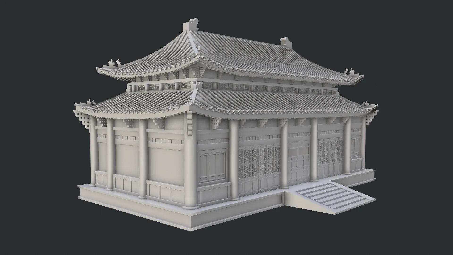 Asian Japanese Realistic Exterior Building