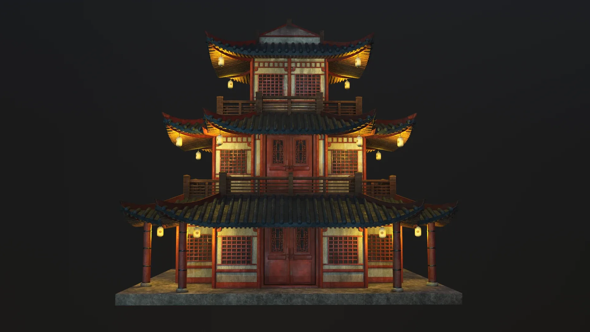 Asian Realistic Exterior Building