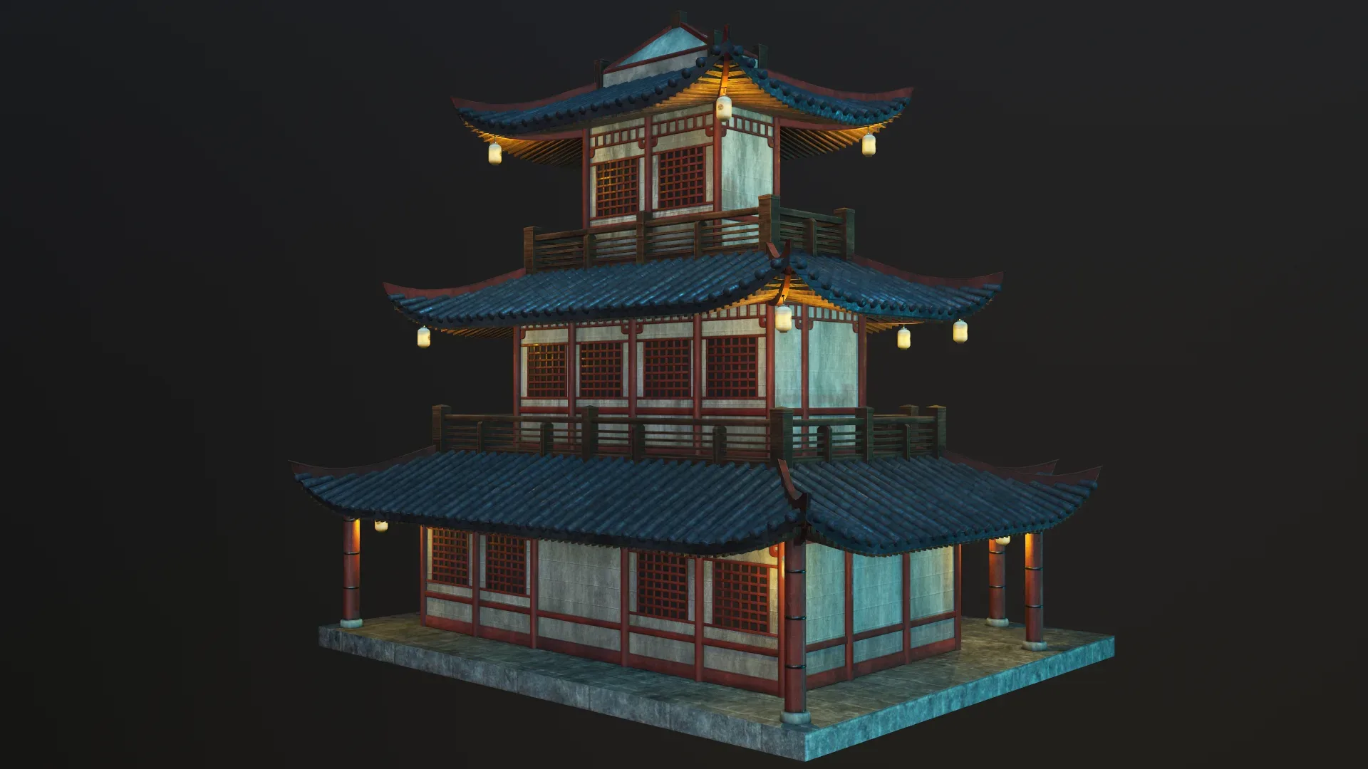 Asian Realistic Exterior Building