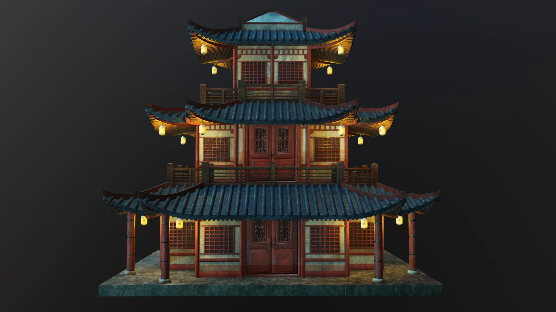 Asian Realistic Exterior Building