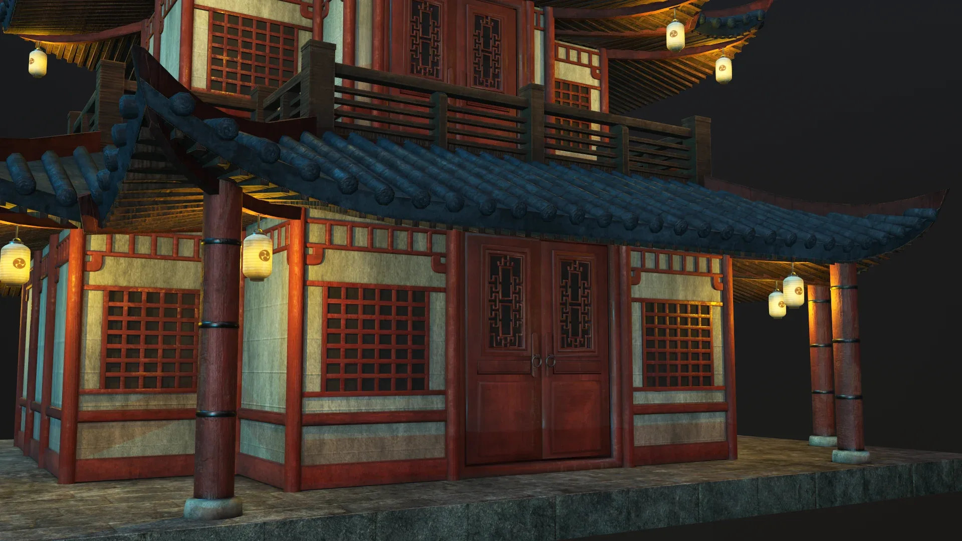 Asian Realistic Exterior Building