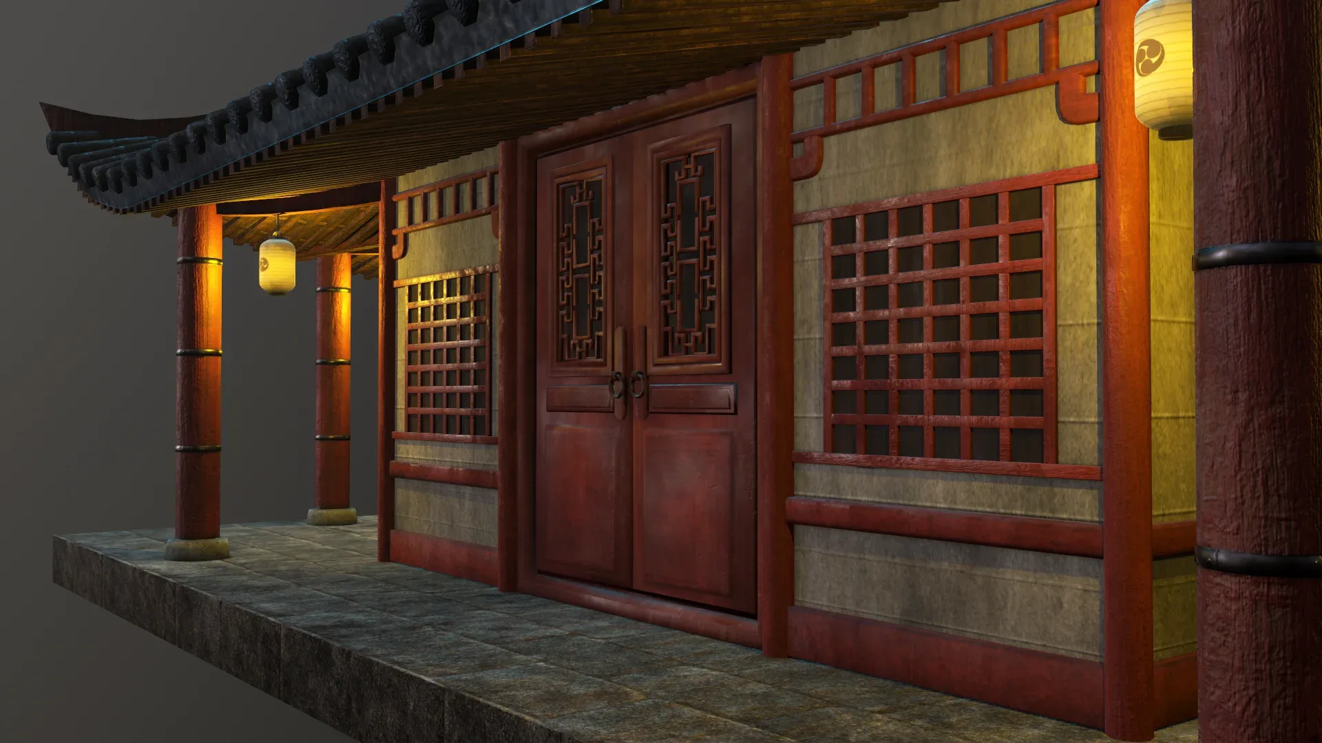 Asian Realistic Exterior Building