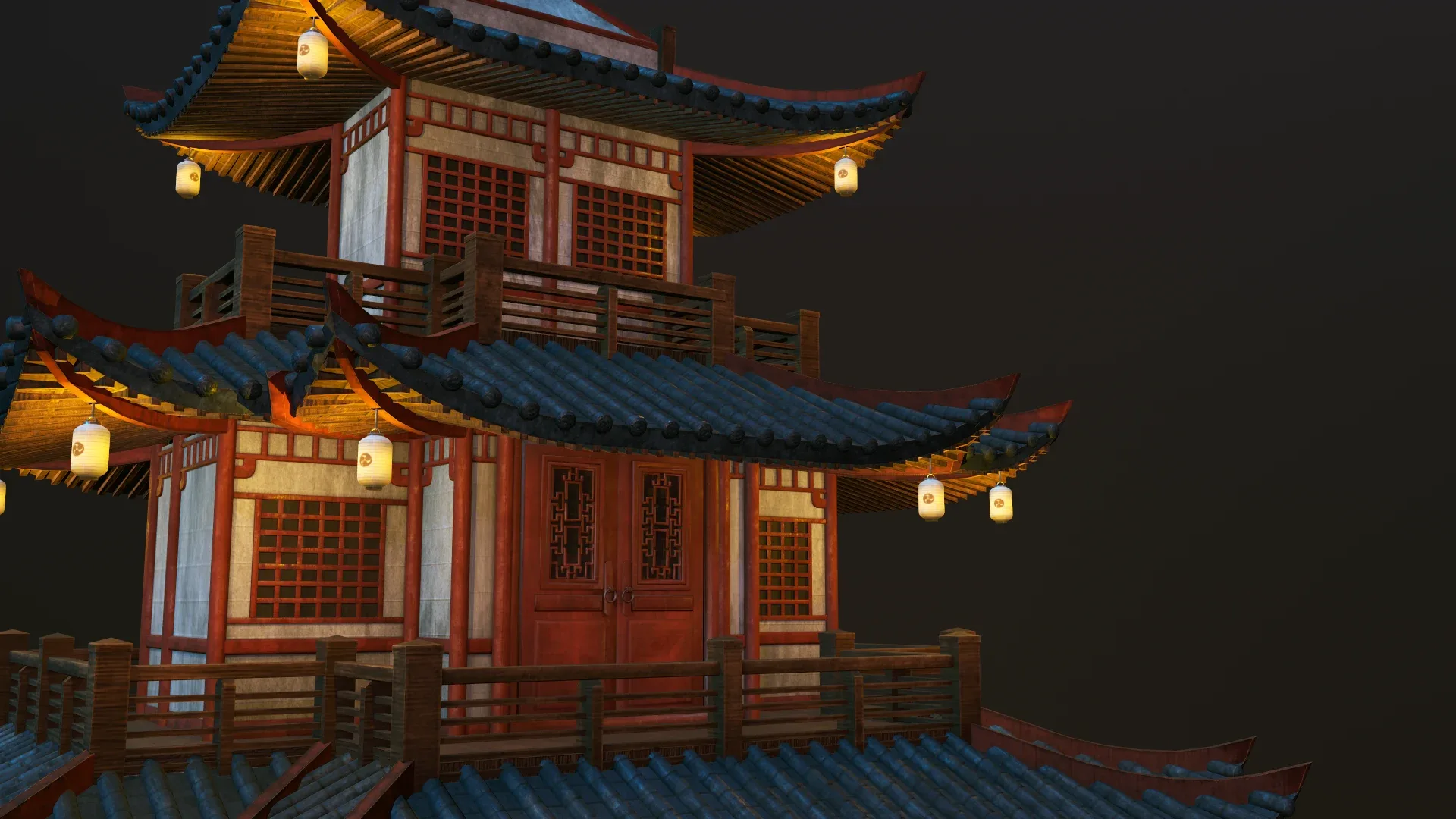 Asian Realistic Exterior Building