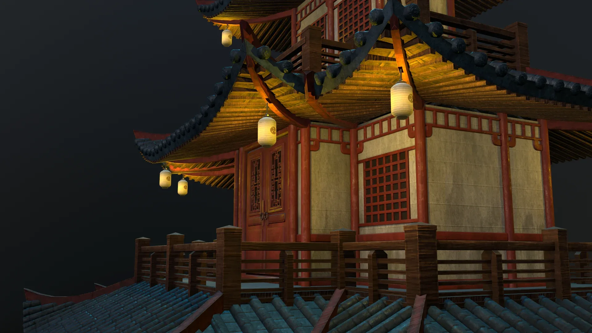 Asian Realistic Exterior Building