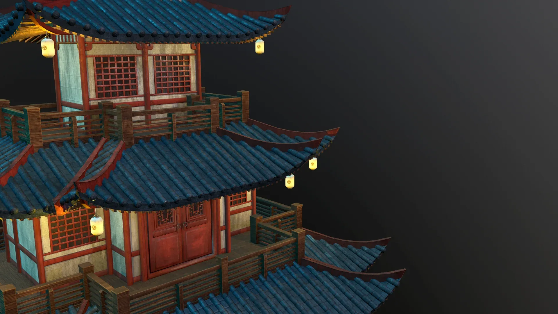 Asian Realistic Exterior Building