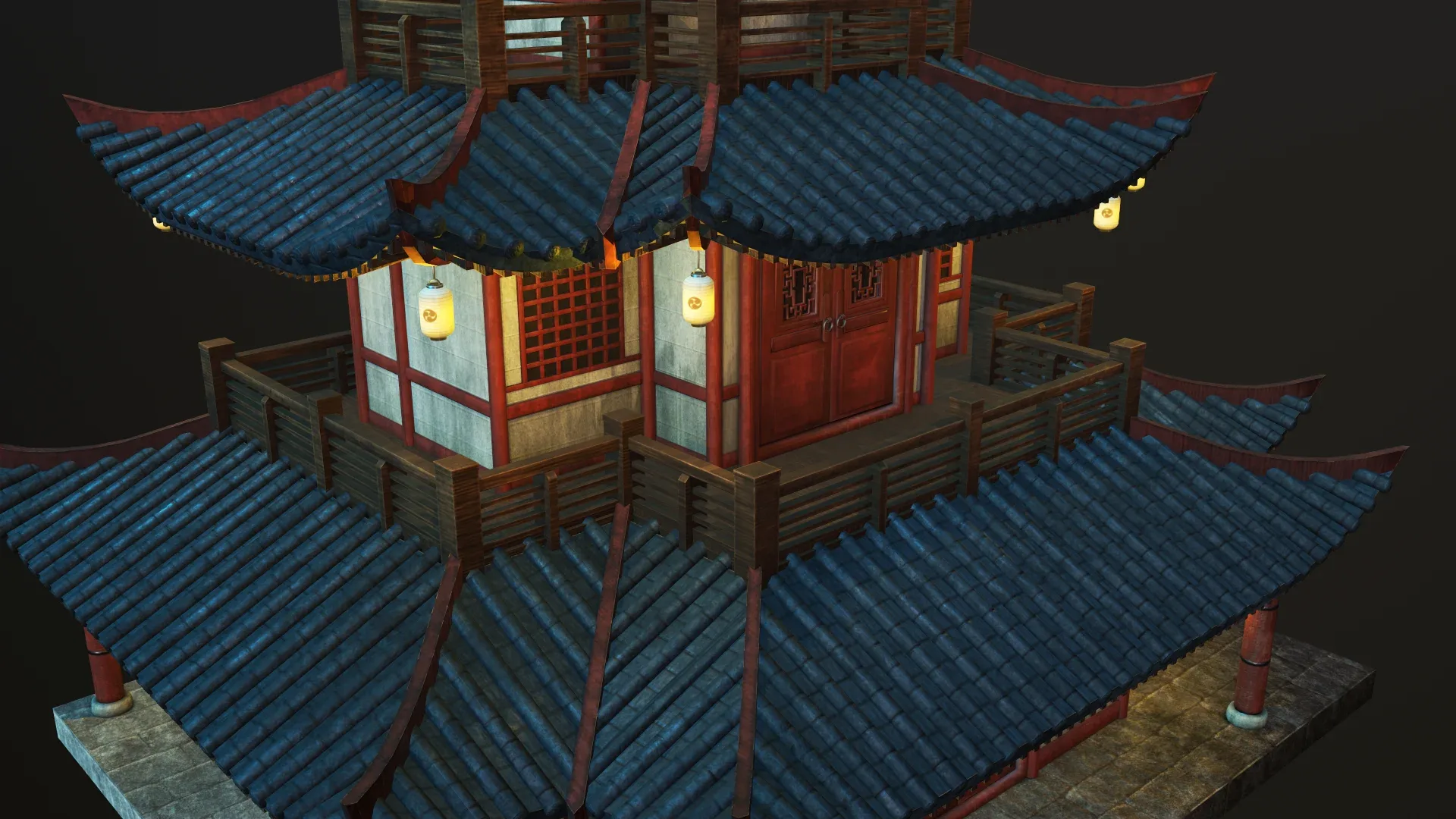 Asian Realistic Exterior Building