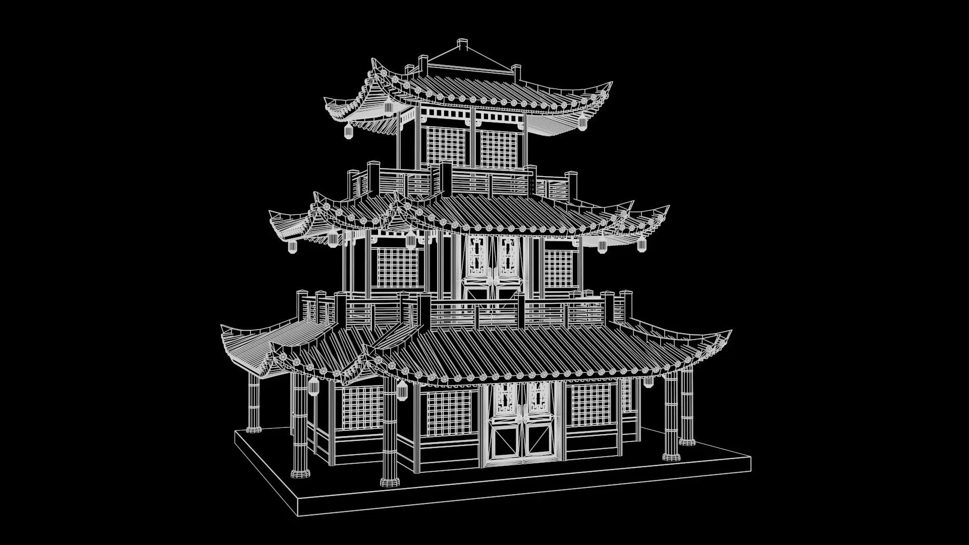 Asian Realistic Exterior Building