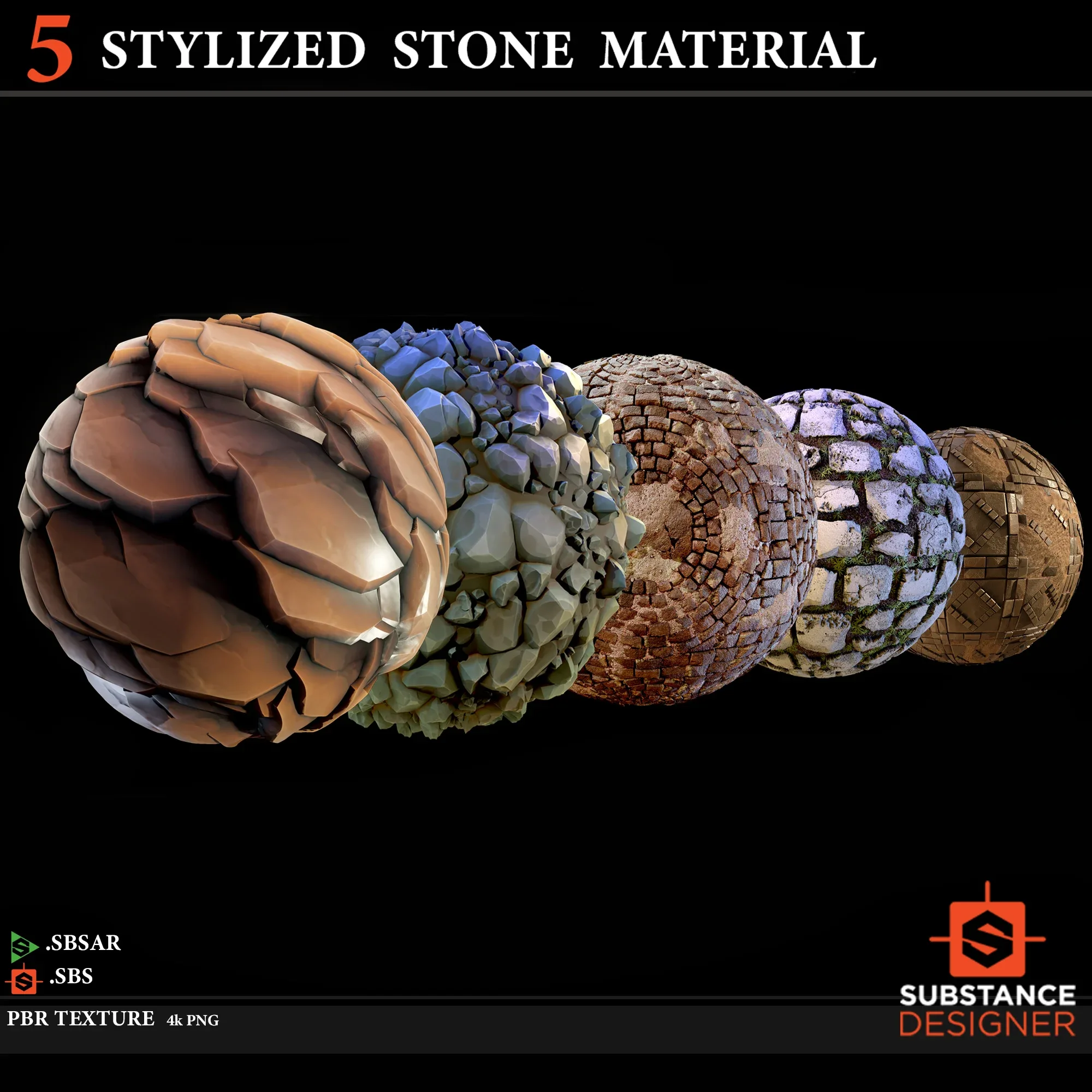 5 Stylized Stone Material