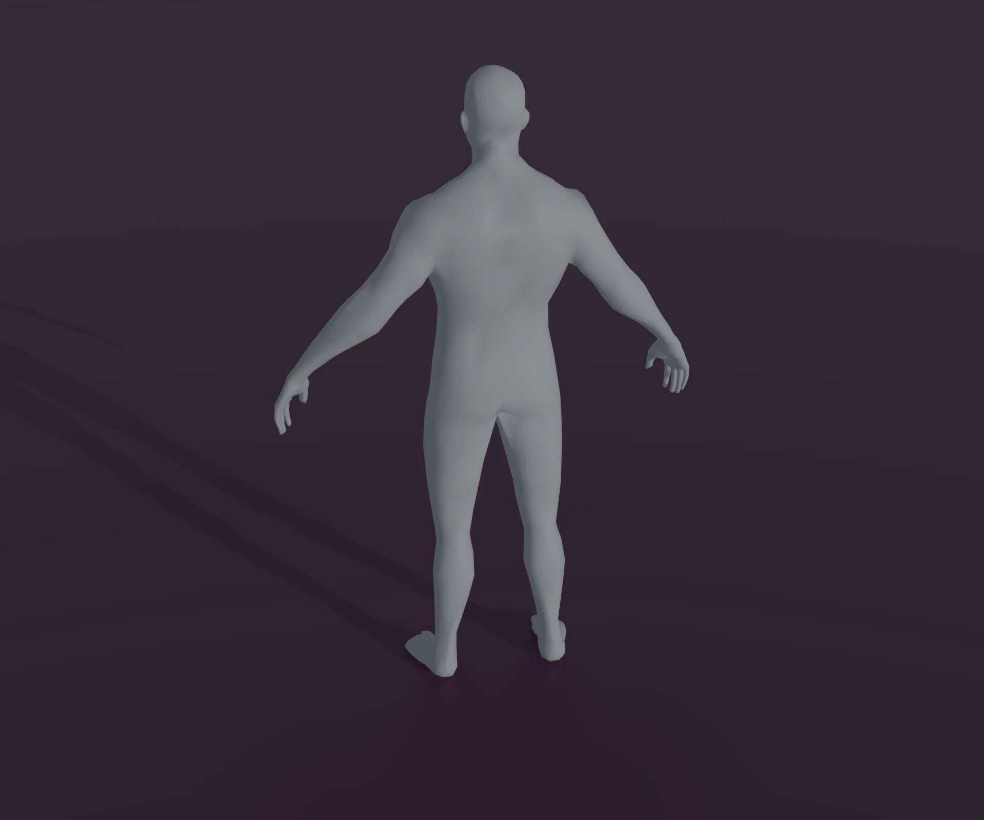 Male Body Base Mesh Animated and Rigged 3D Model