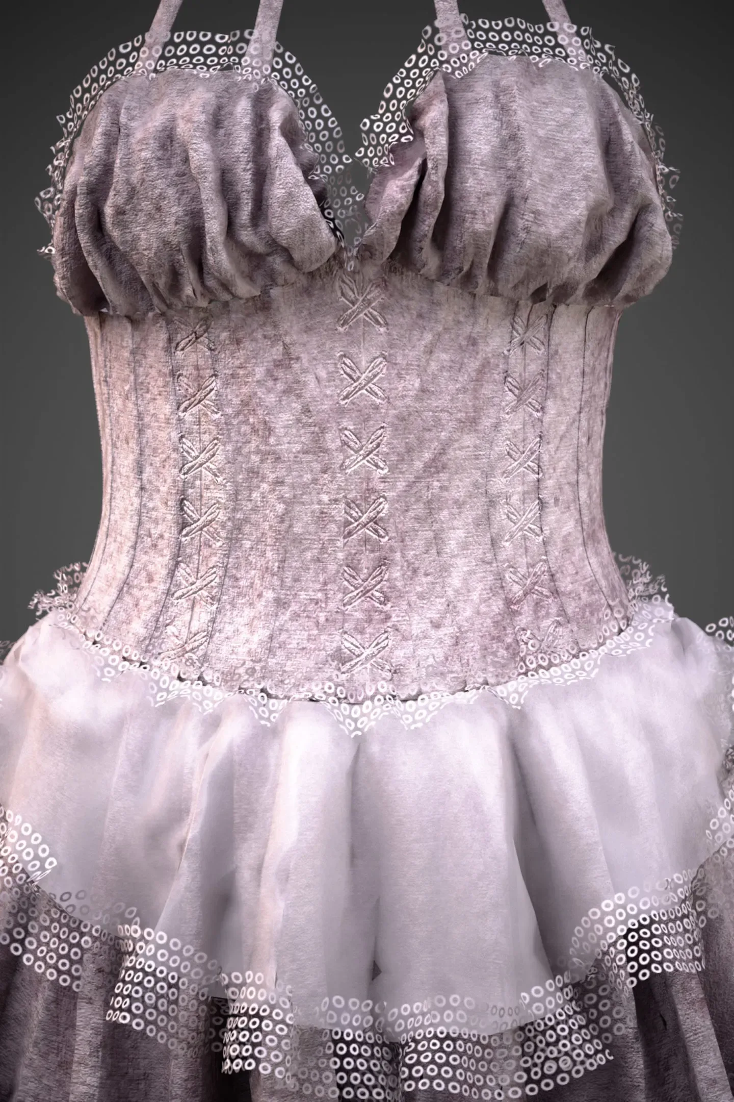 4 Dresses Female, low Poly Model (Game Ready)-VOL.01