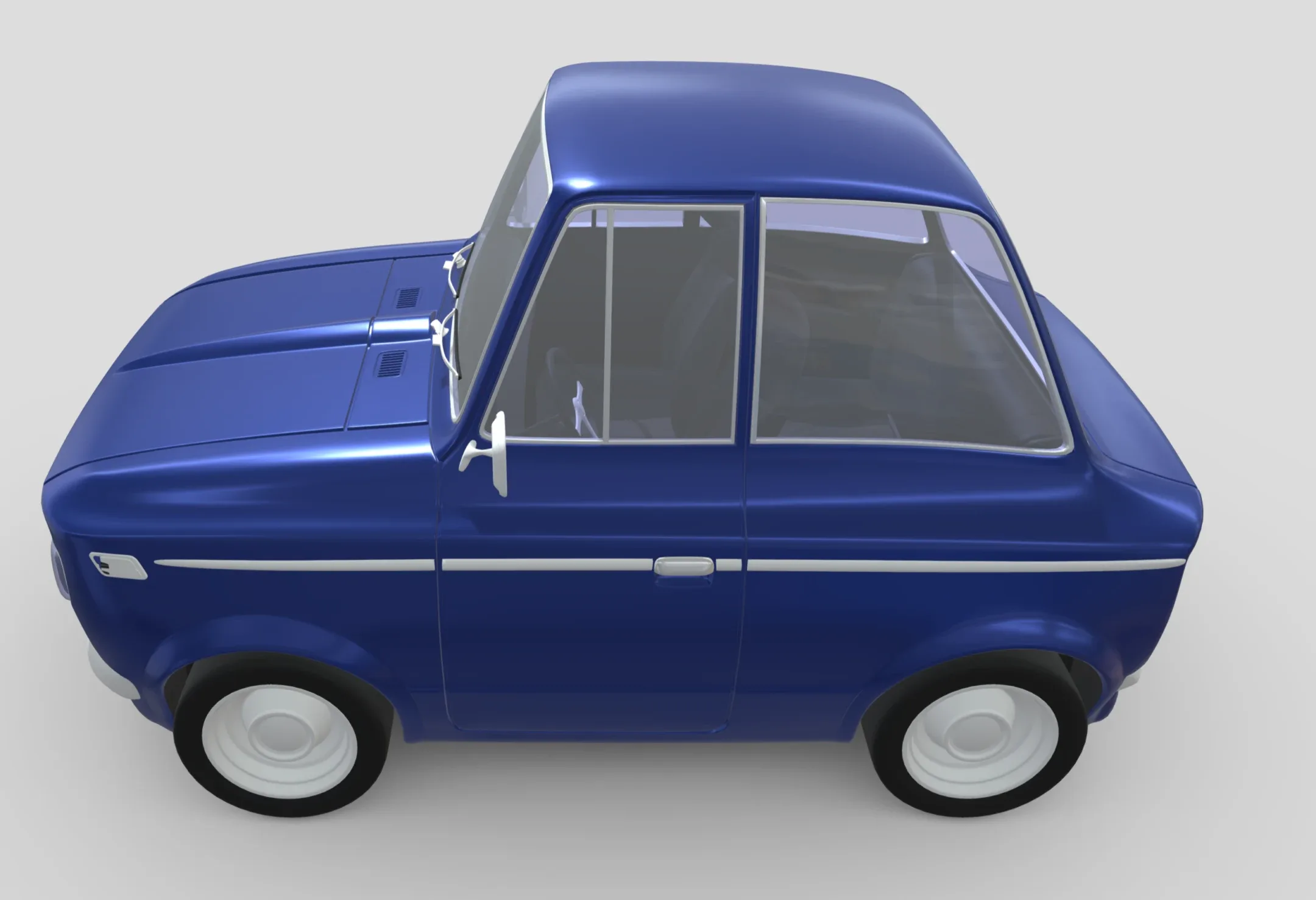 blue Car FlippedNormals