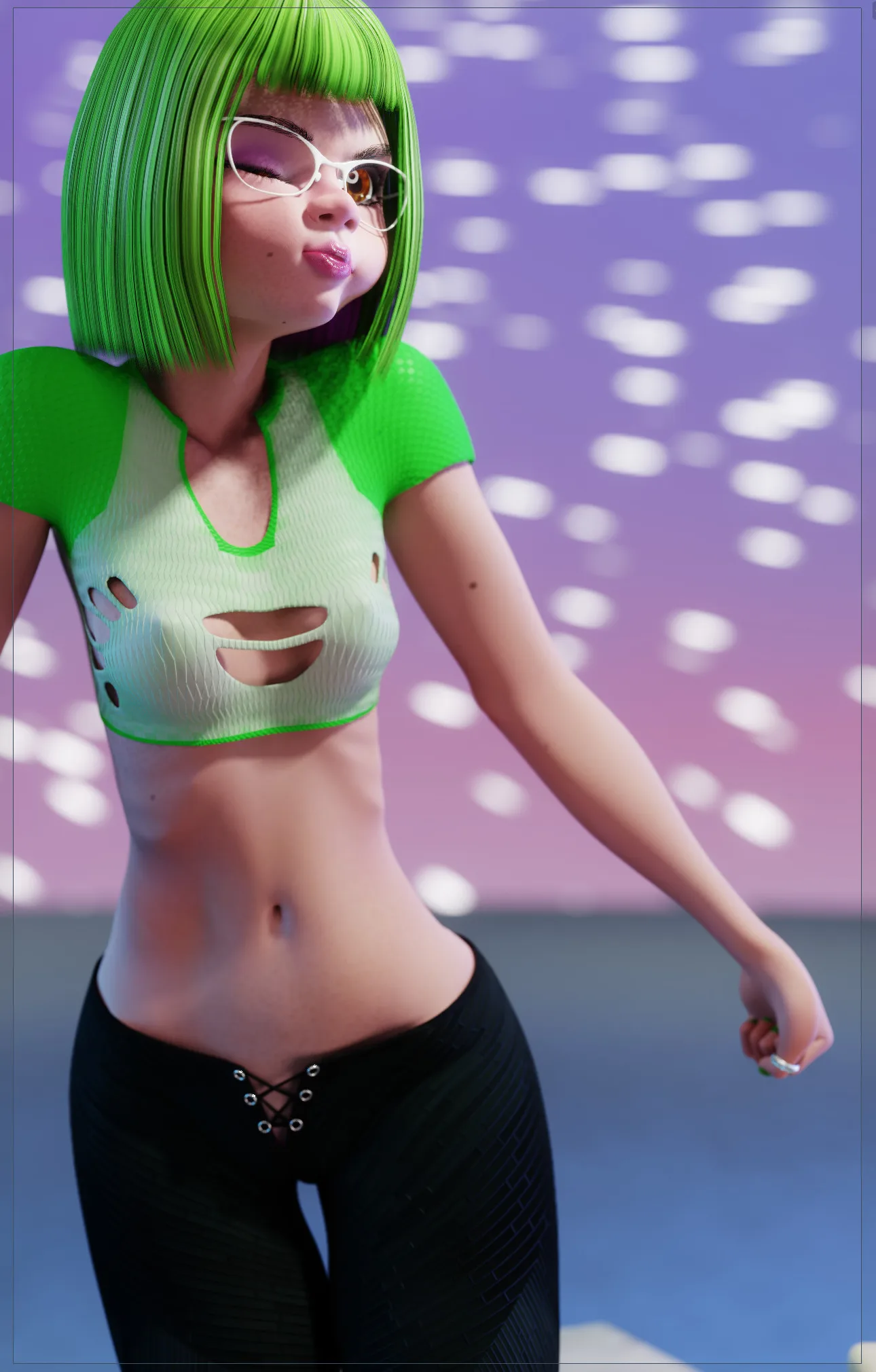 Zandeya Stormer, Athletic Nerd Girl – Female Rigged Character