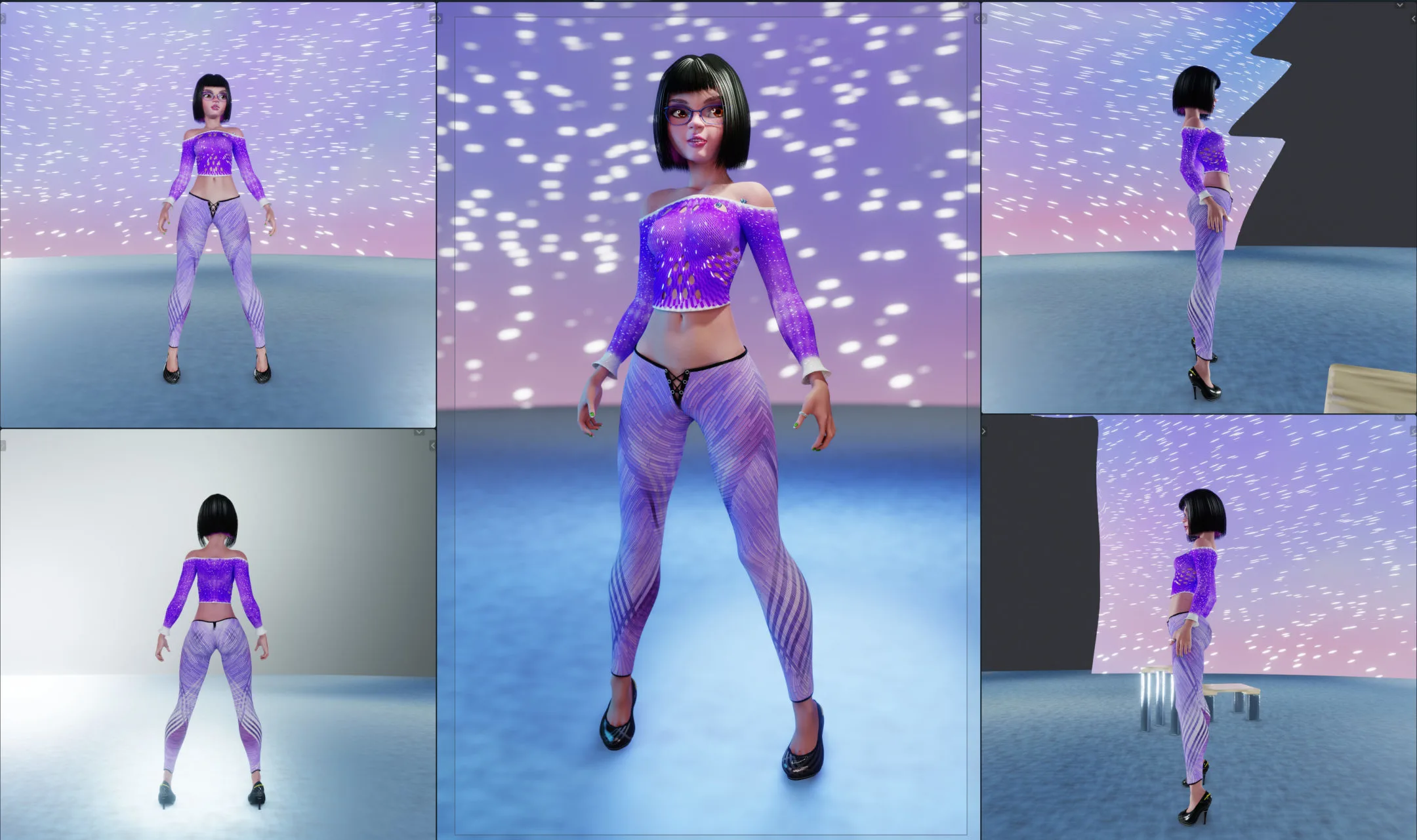 Zandeya Stormer, Athletic Nerd Girl – Female Rigged Character