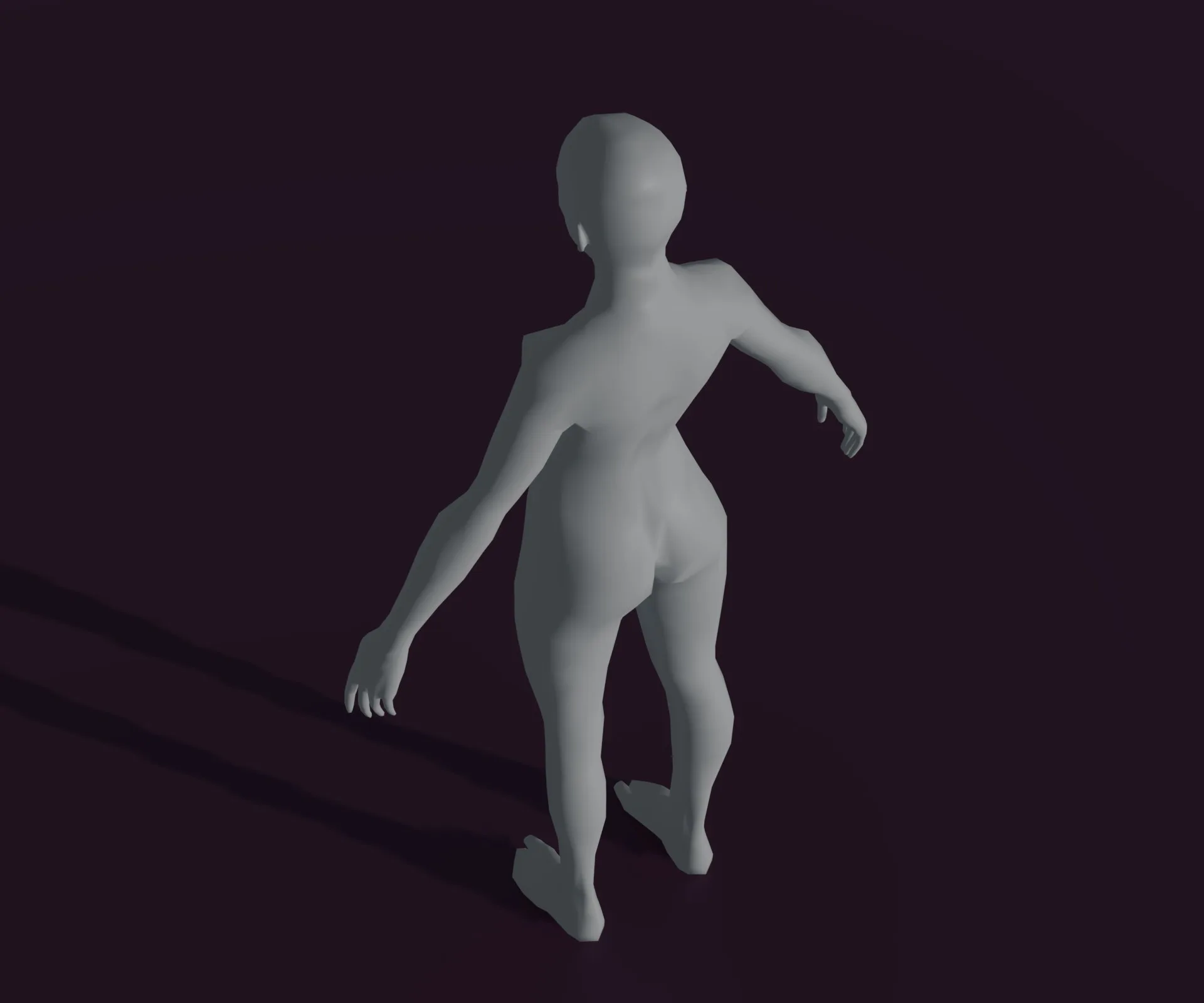 Female Body Base Mesh Animated and Rigged 3D Model