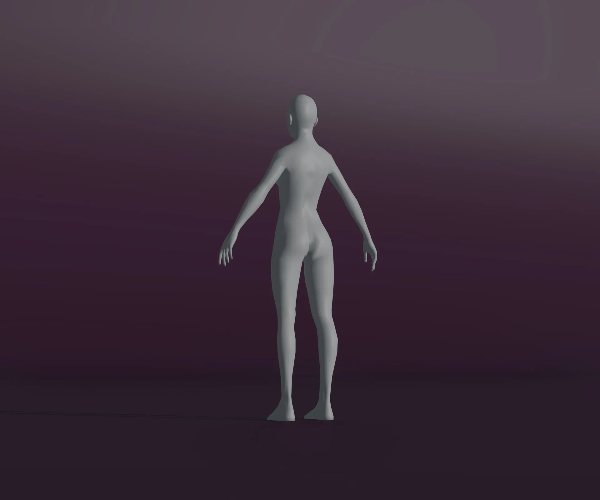 Female Body Base Mesh Animated and Rigged 3D Model