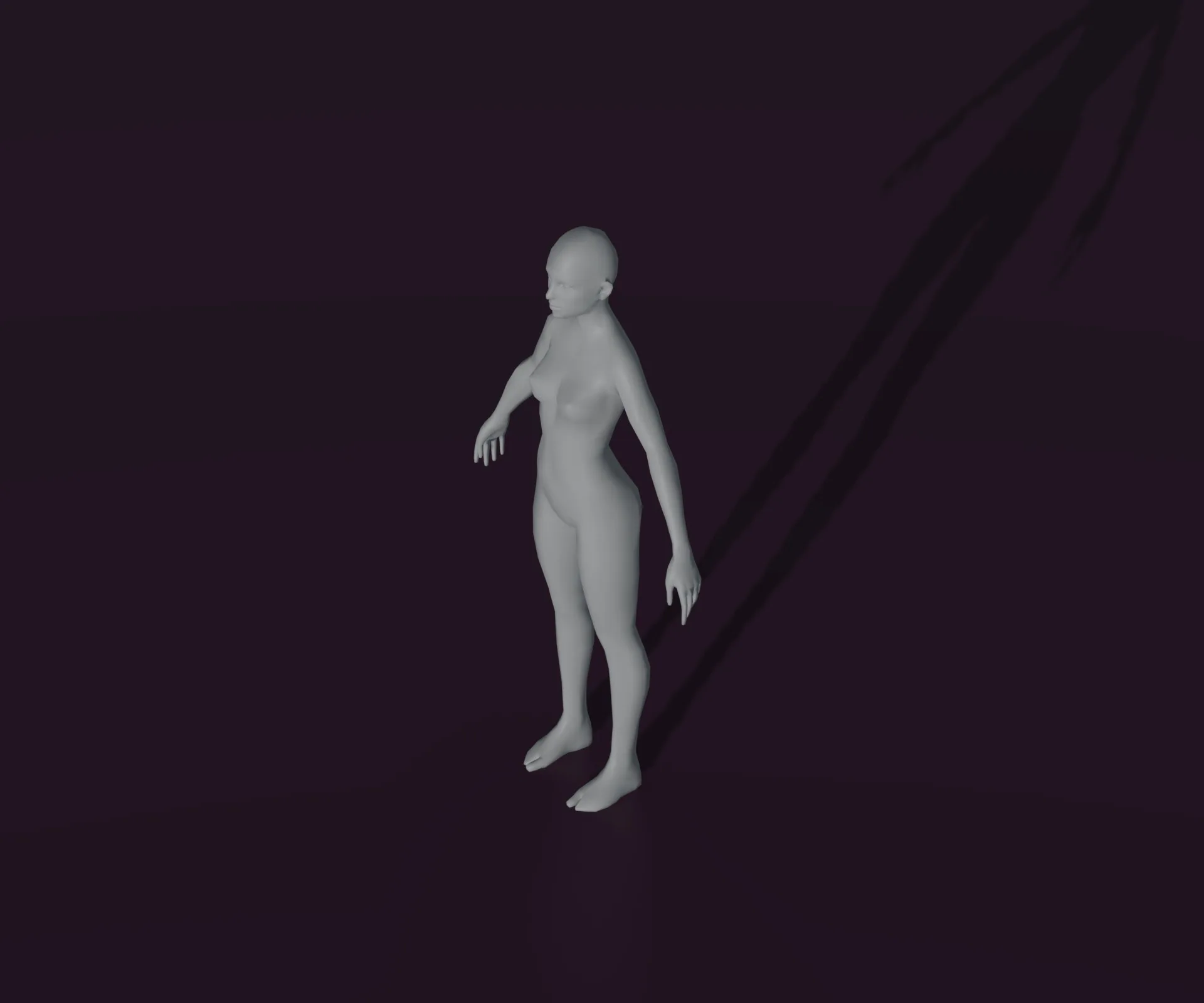 Female Body Base Mesh Animated and Rigged 3D Model