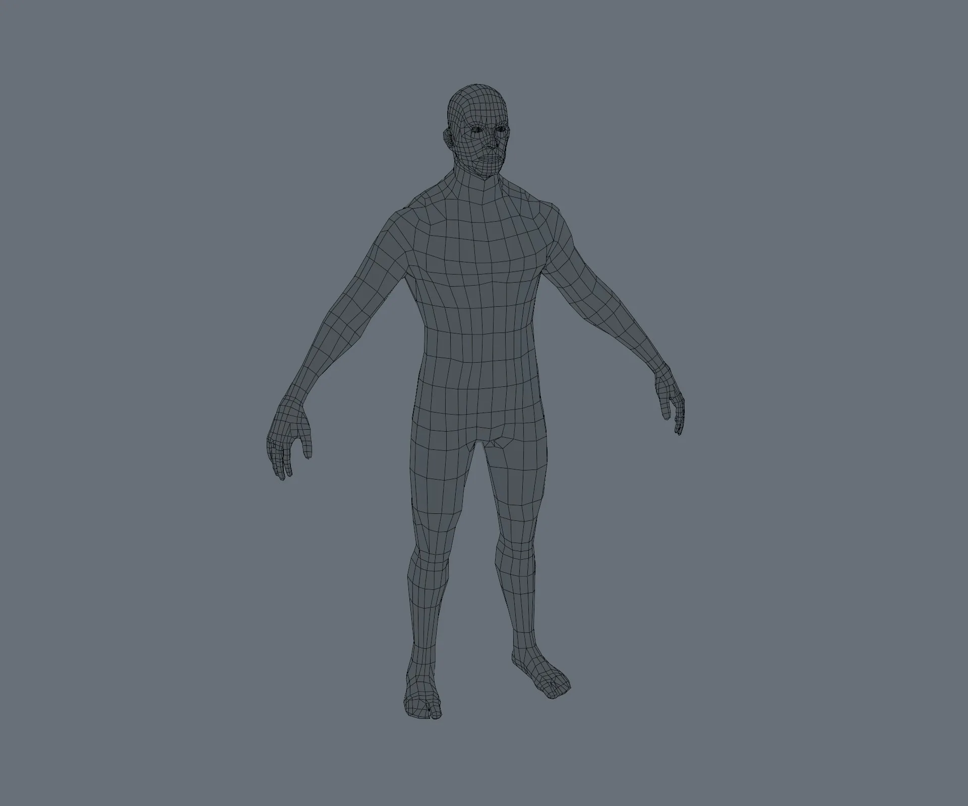 Male and Female Body Base Mesh Animated and Rigged 3D Model