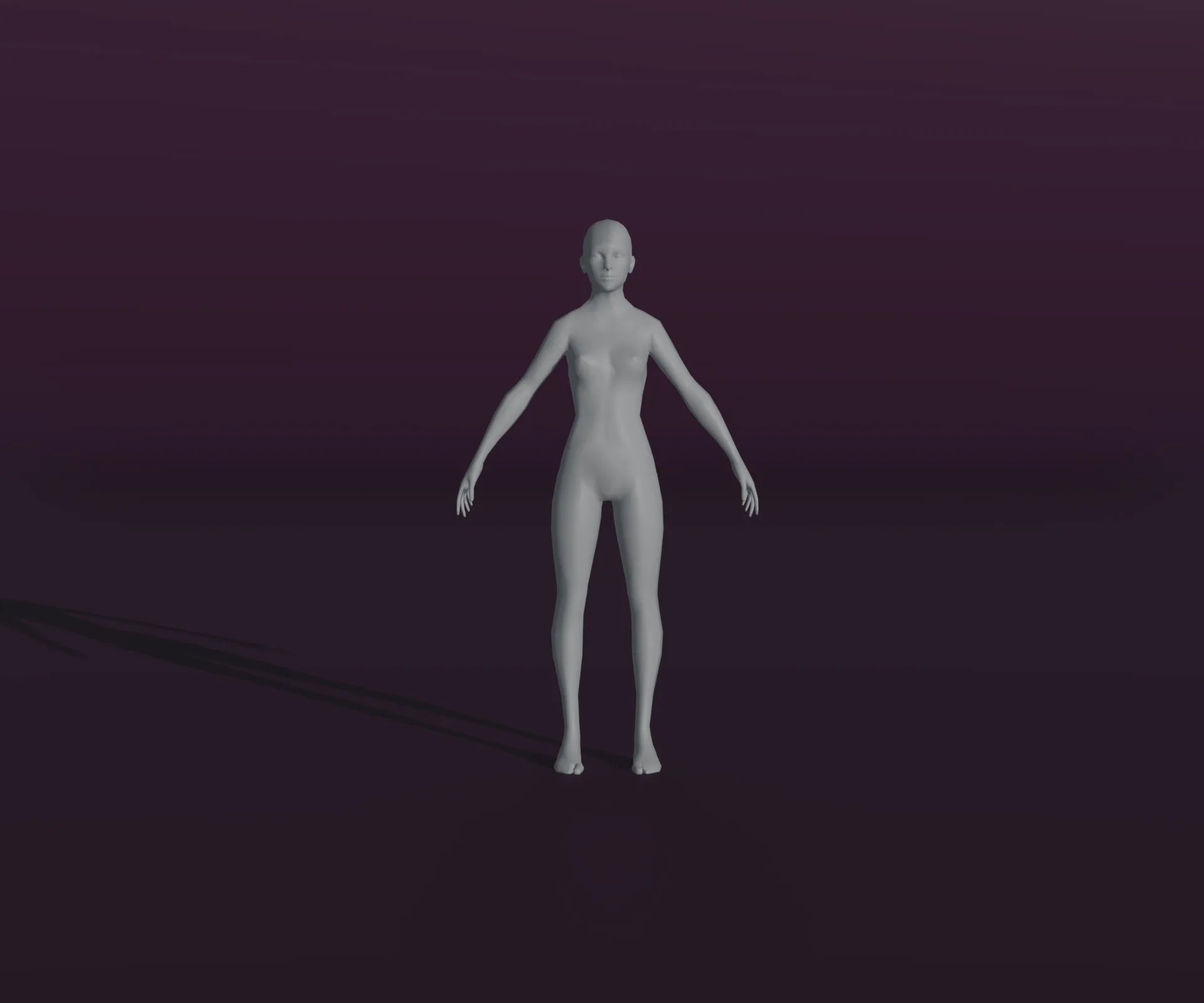 Male and Female Body Base Mesh Animated and Rigged 3D Model