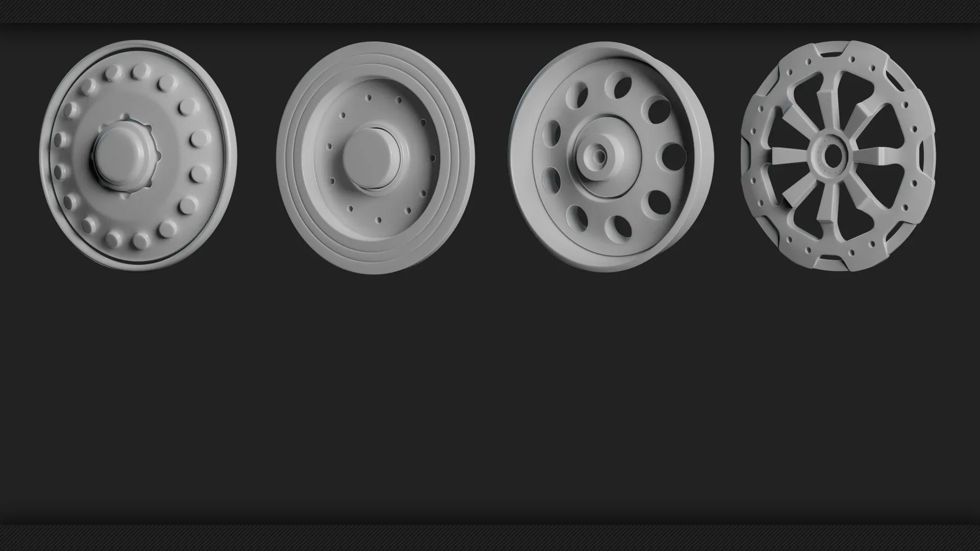 40 Tires &amp; Rims 3D Model (Game-Ready)