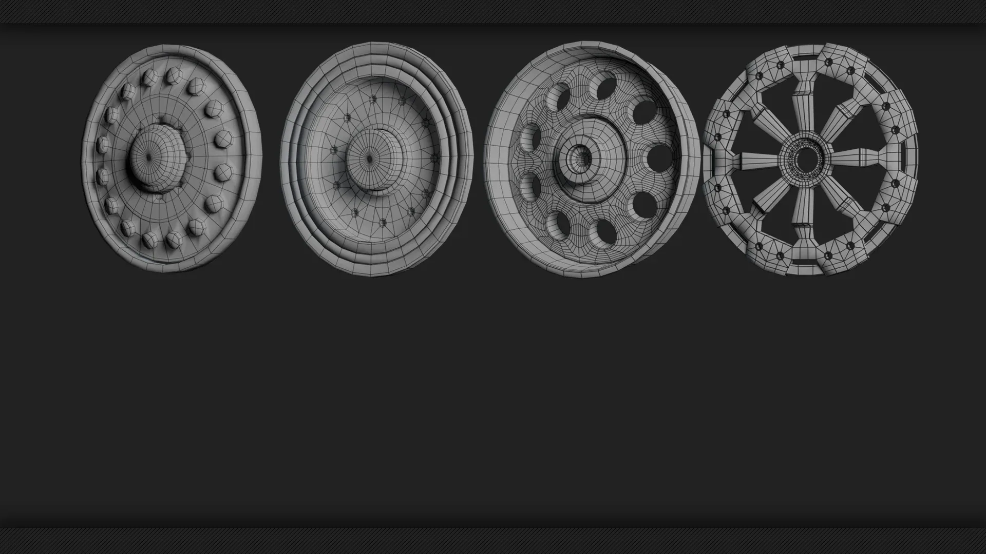 40 Tires &amp; Rims 3D Model (Game-Ready)