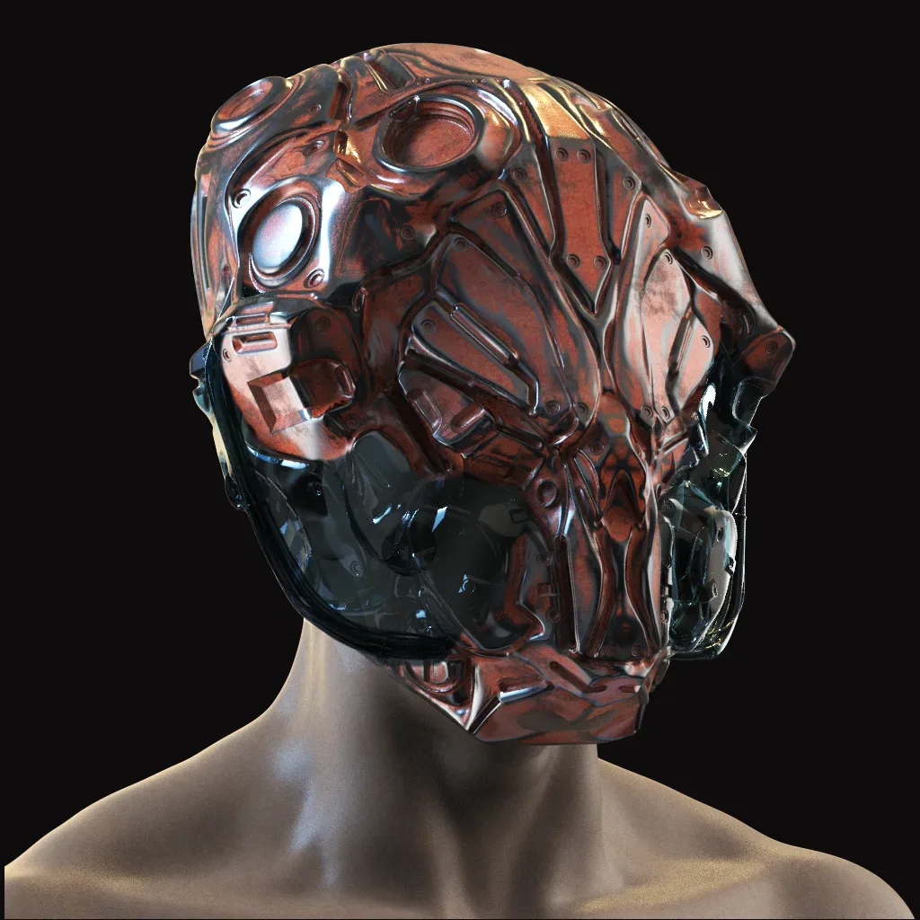 20 Scifi Helmets KitBash v2 - .obj/.fbx + .ZTL .MAX .BLEND  - Plus Low poly and High Poly