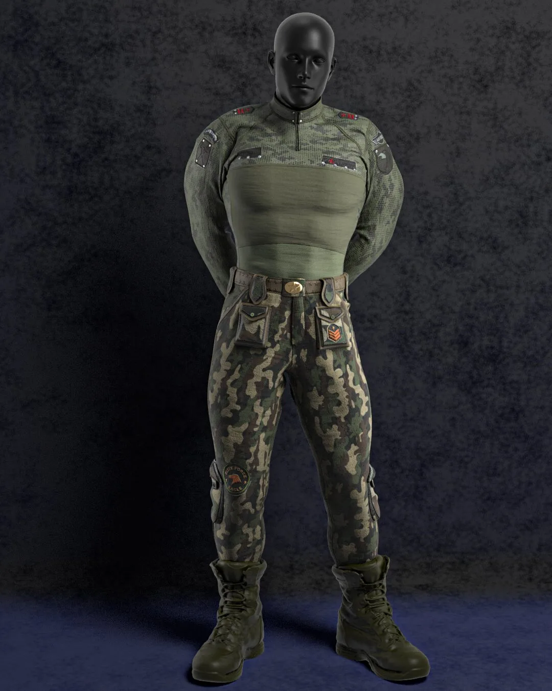 Military No.1 (Marvelous Designer & Clo3d & FBX & OBJ & Texture)