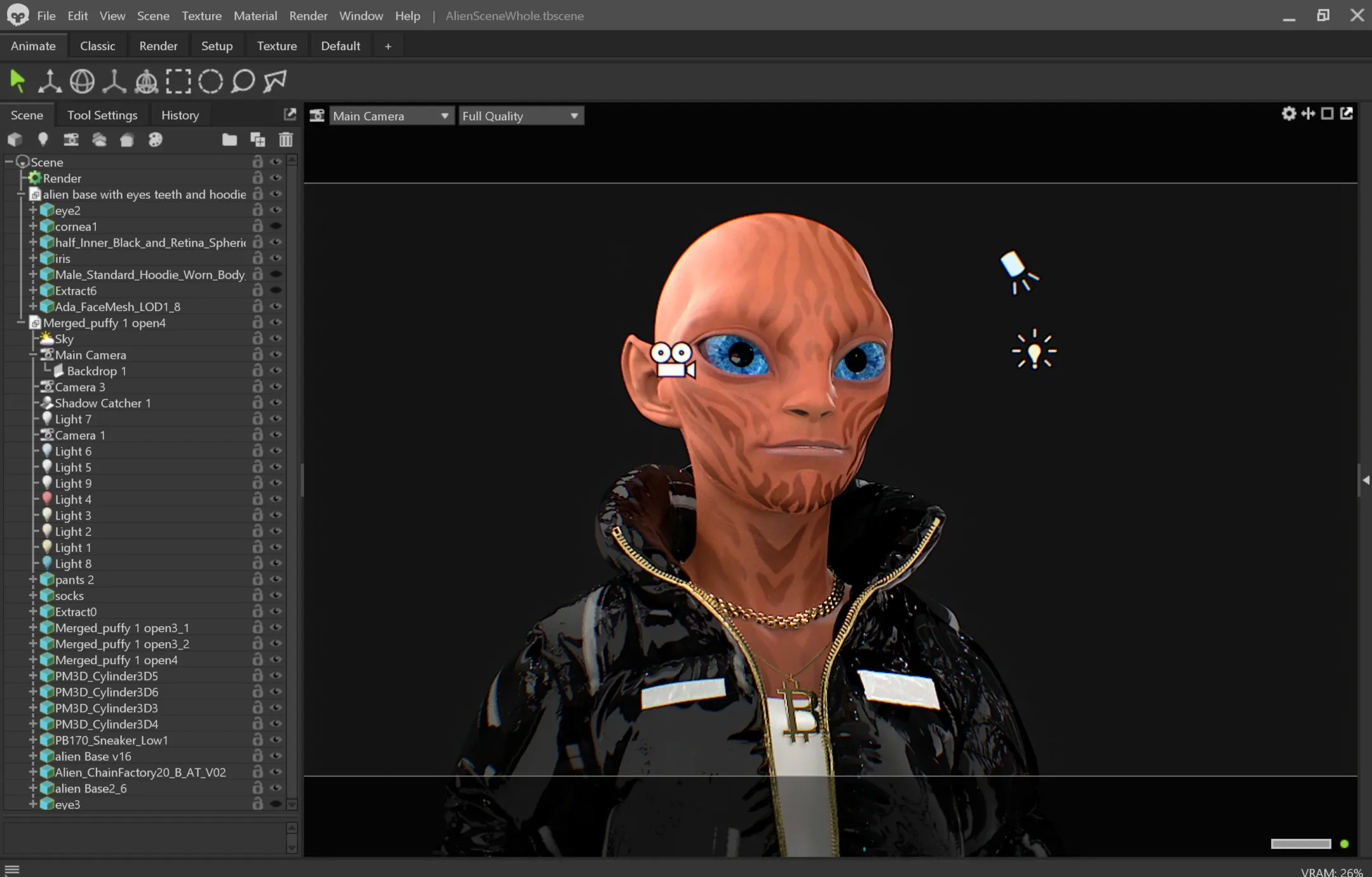 Alien NFT Model with all the source files and textures + source files