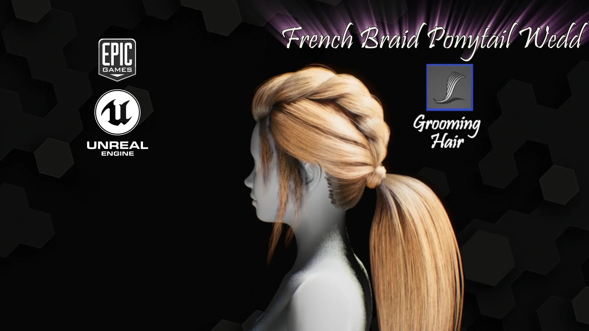 French Braid Ponytail Wedd Style V2