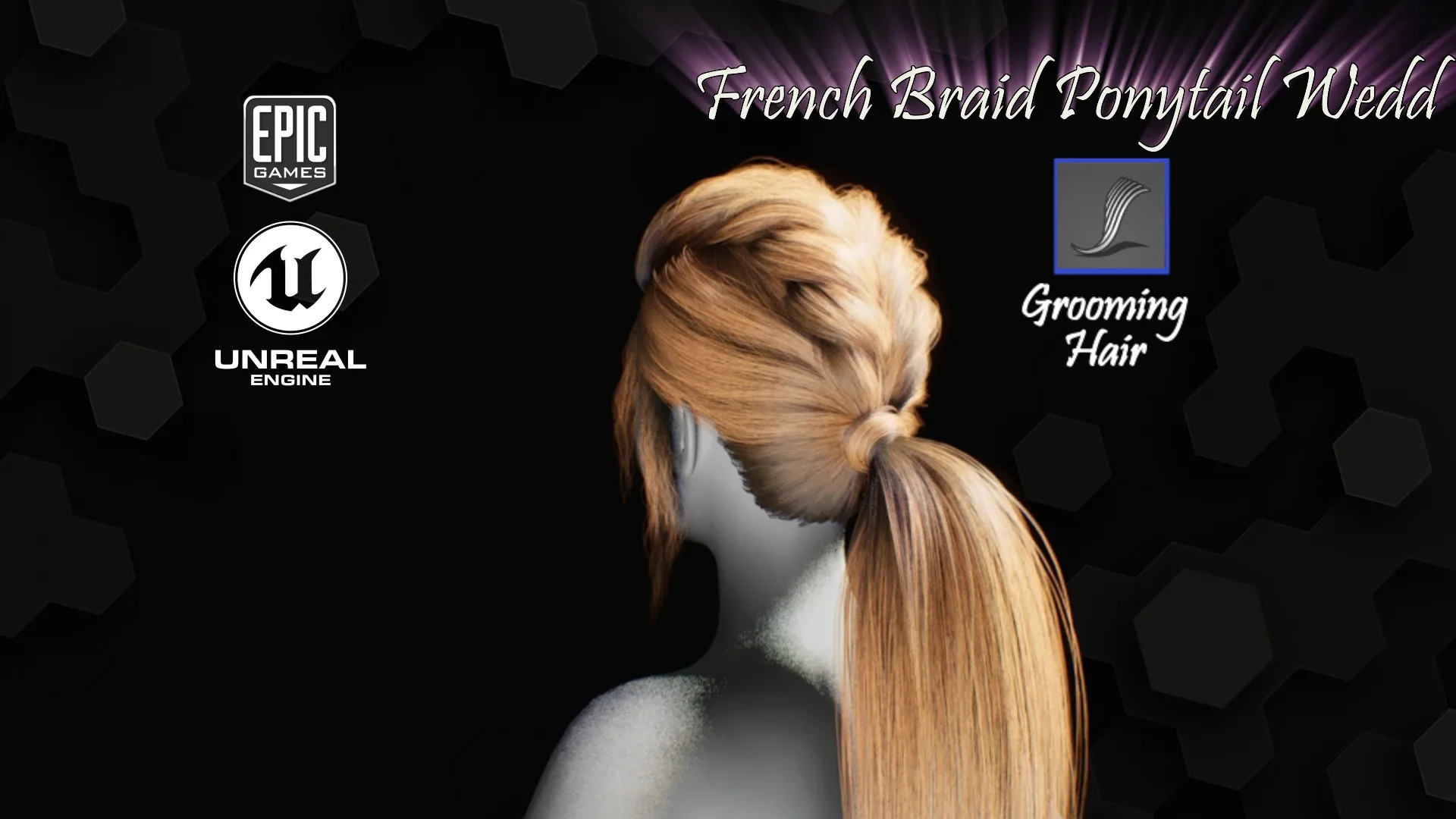 French Braid Ponytail Wedd Style V2