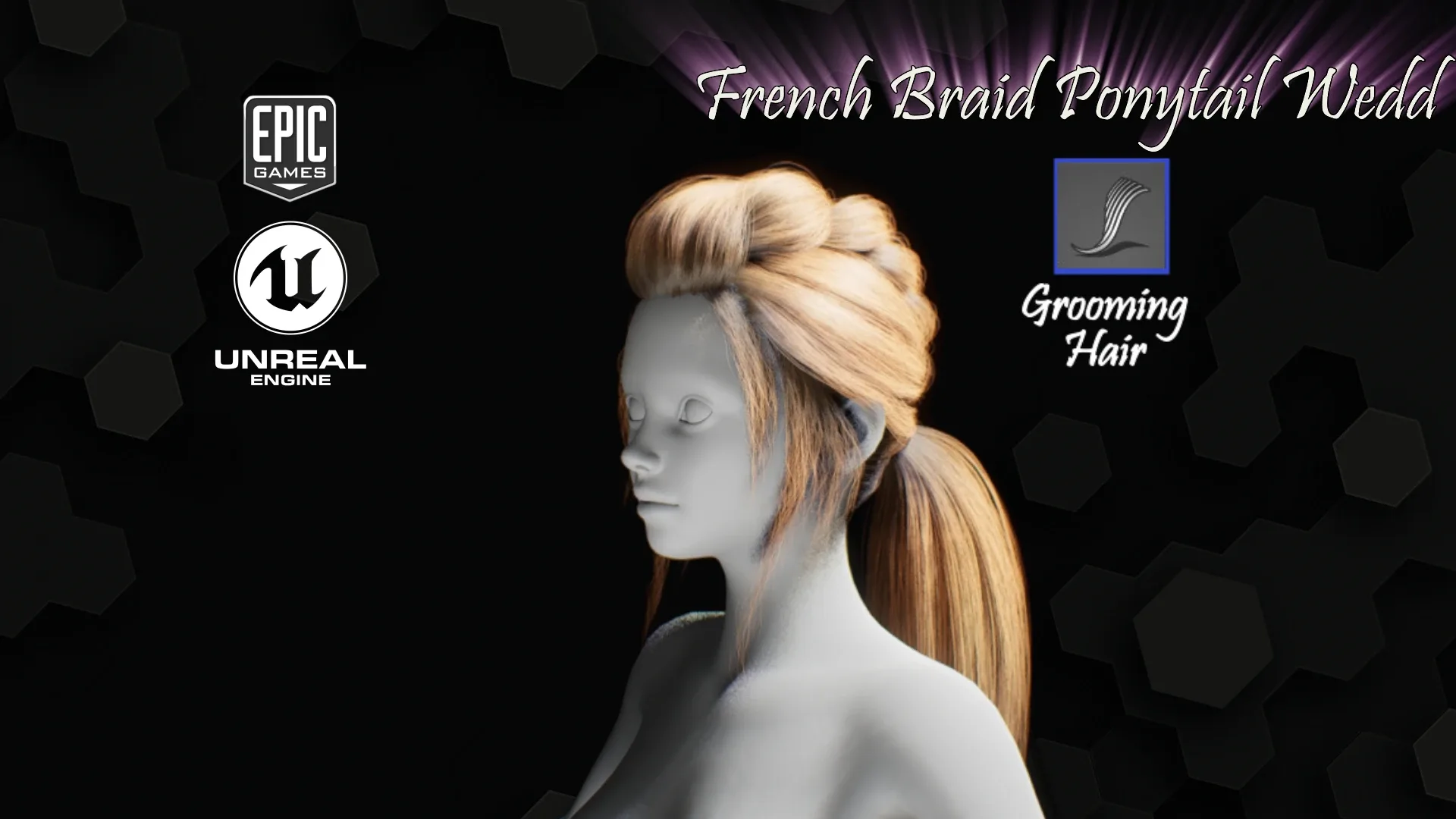 French Braid Ponytail Wedd Style V2
