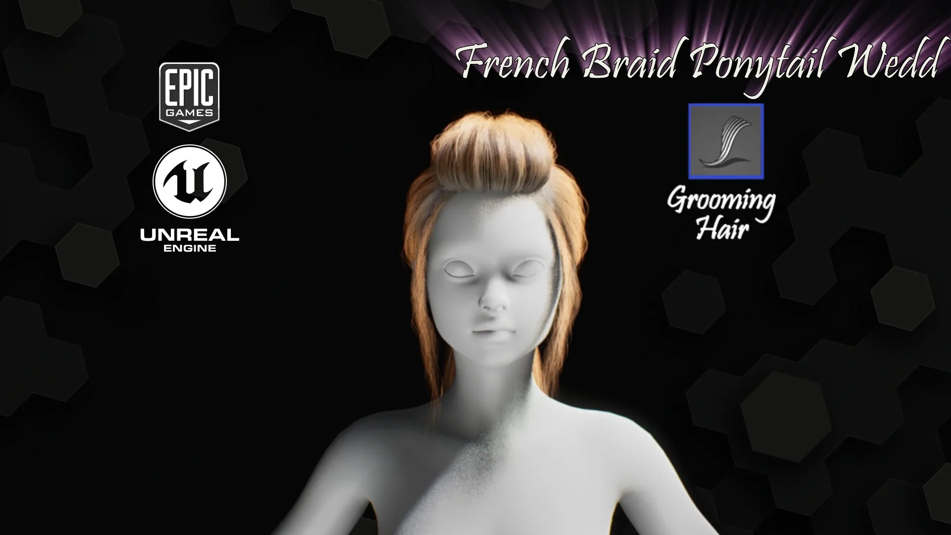 French Braid Ponytail Wedd Style V2