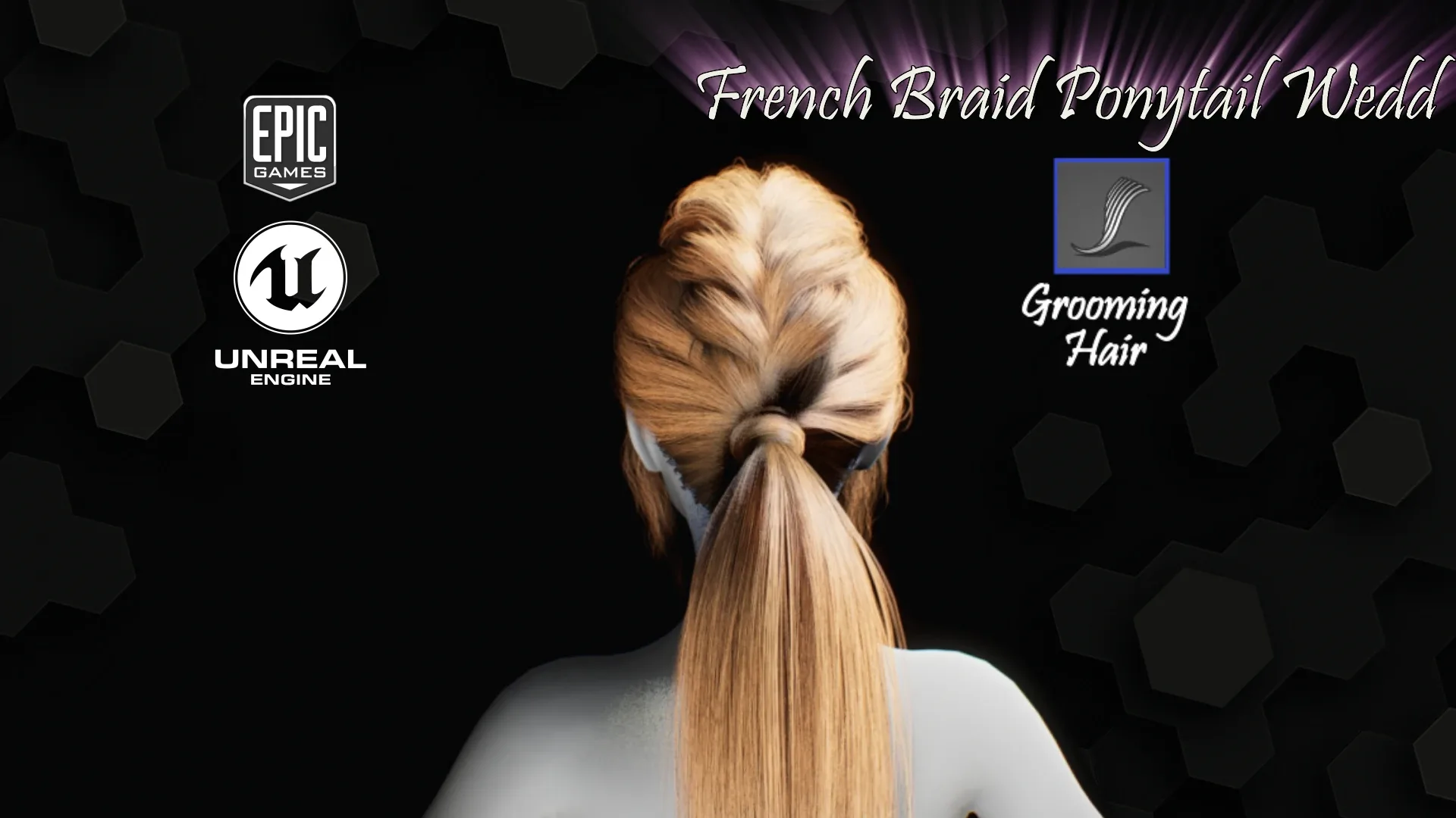French Braid Ponytail Wedd Style V2