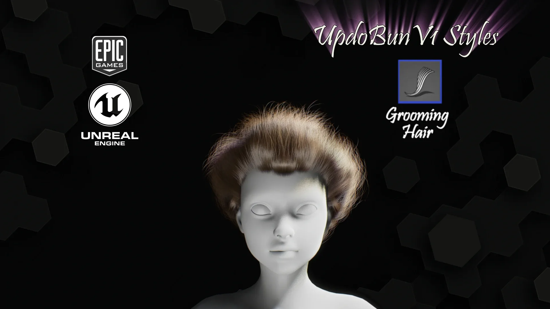 UpdoBunV1 Styles (Groom) For UE4