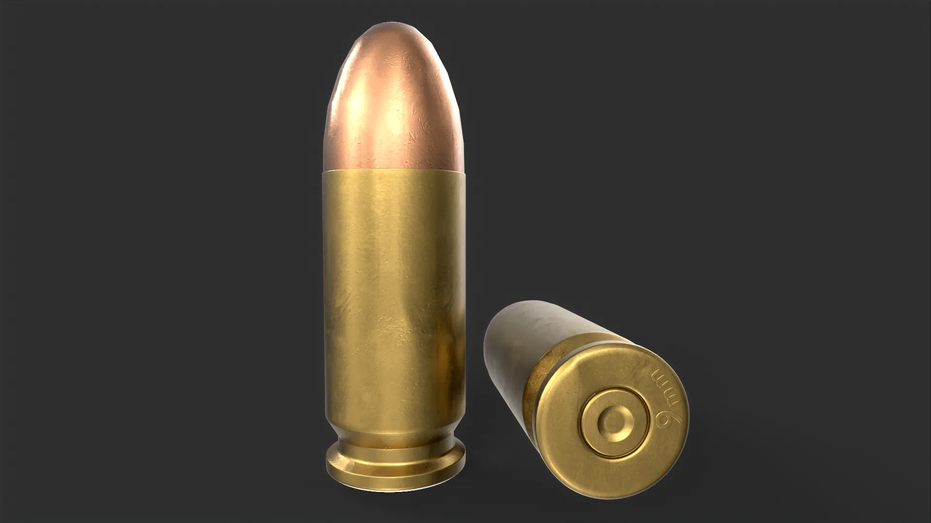 9mm Bullet - Game Ready