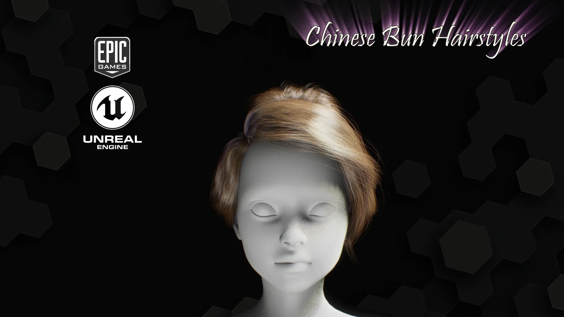 chinise Chopstik HairStyle (Groom) For UE4