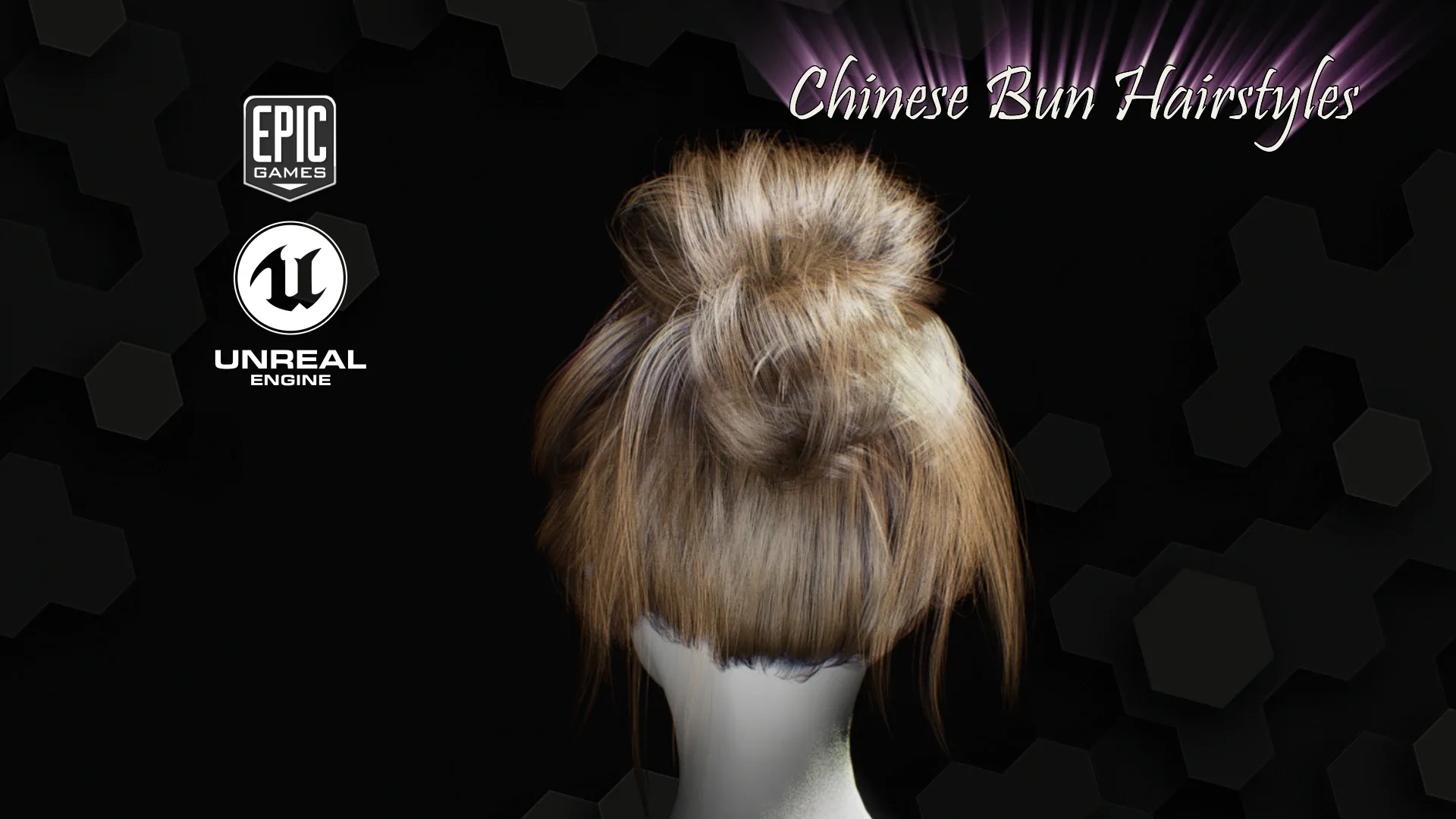 chinise Chopstik HairStyle (Groom) For UE4