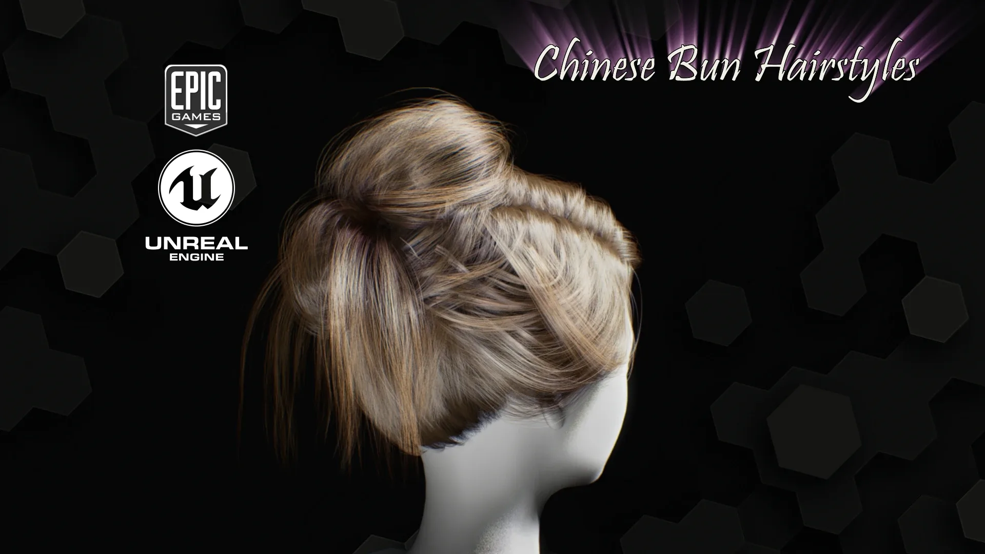 chinise Chopstik HairStyle (Groom) For UE4