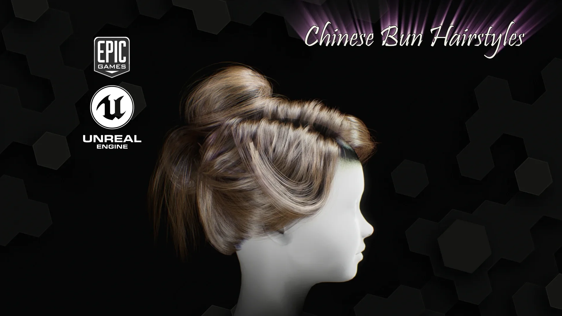 chinise Chopstik HairStyle (Groom) For UE4