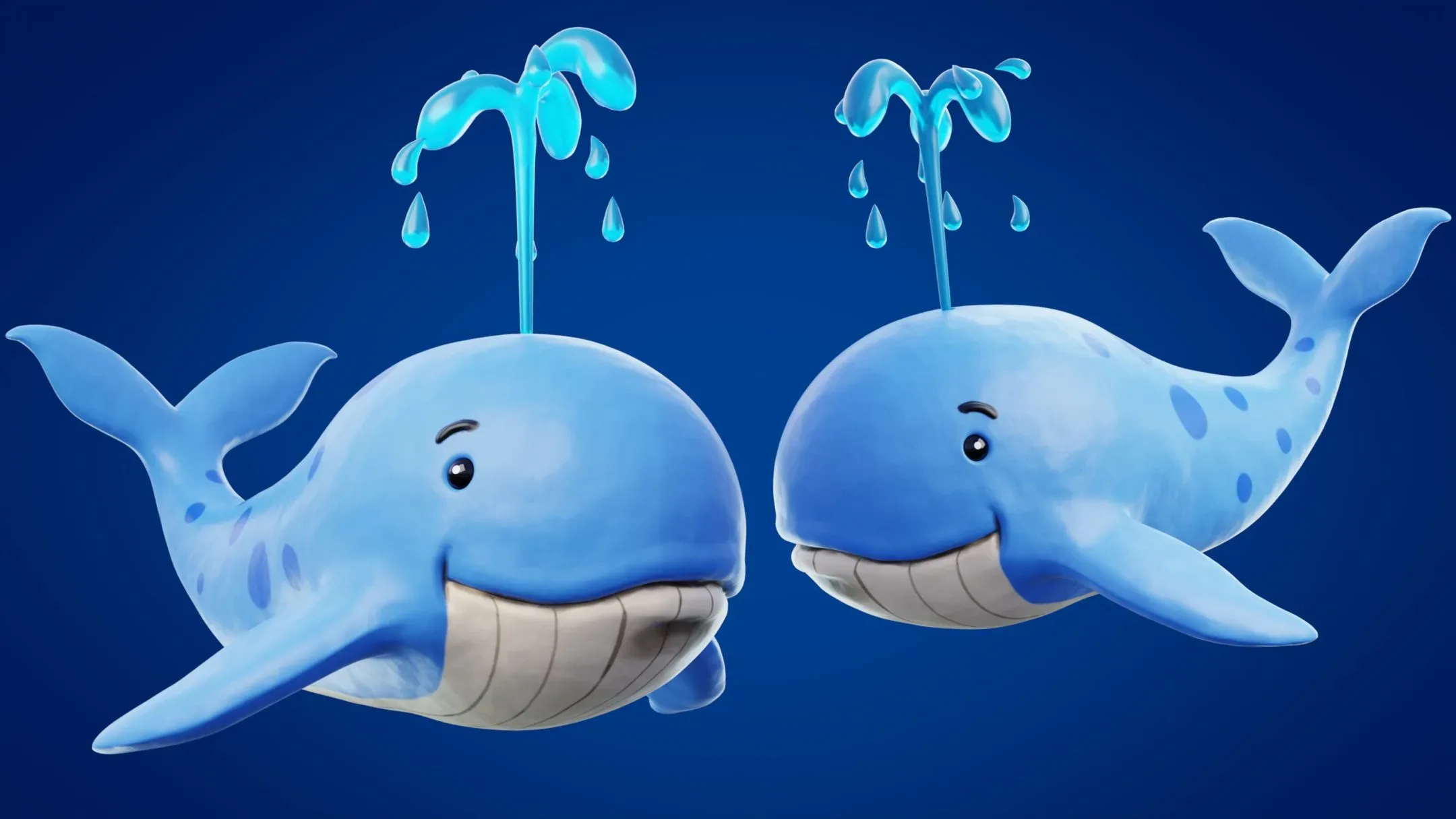 Stylized Cartoon Whale