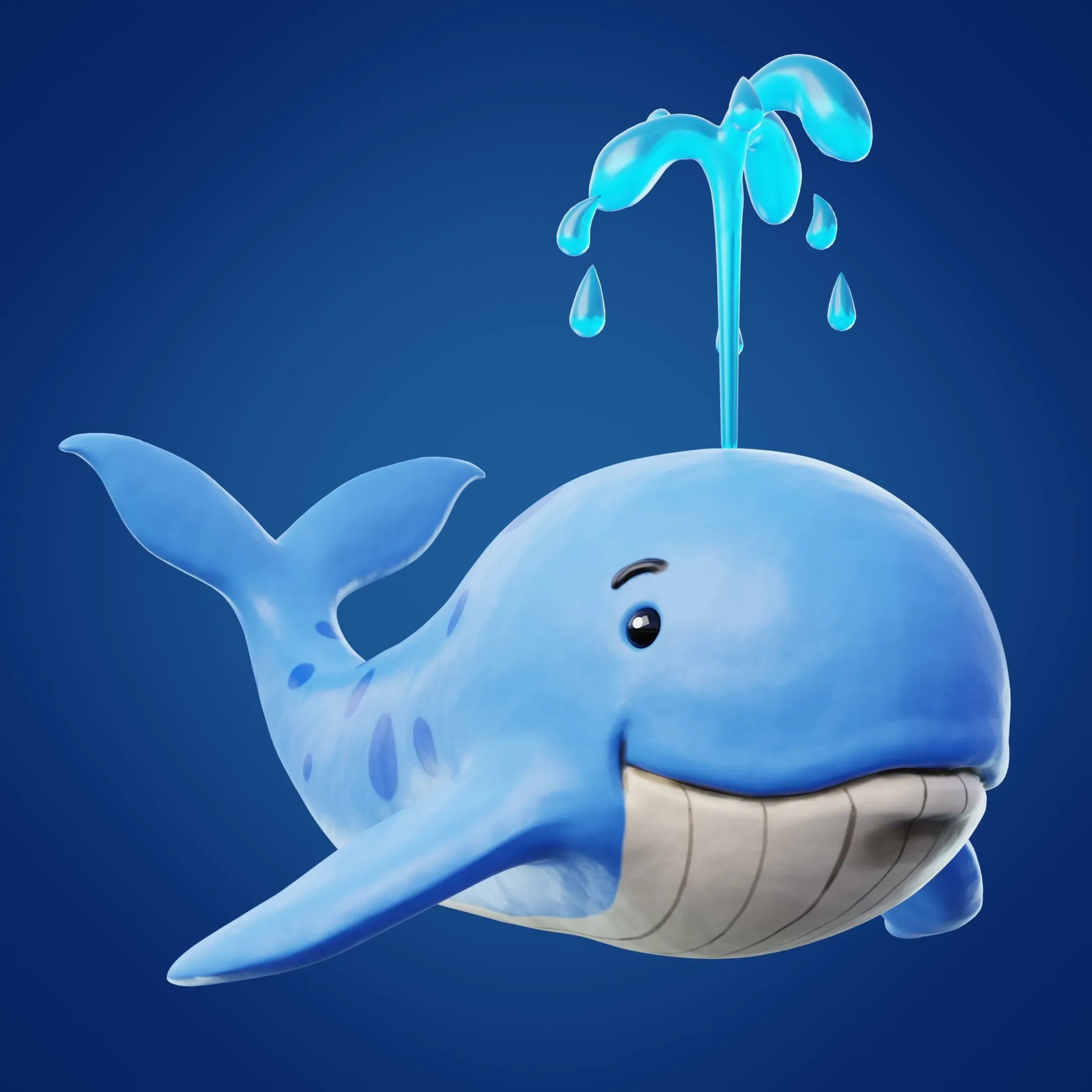 Stylized Cartoon Whale